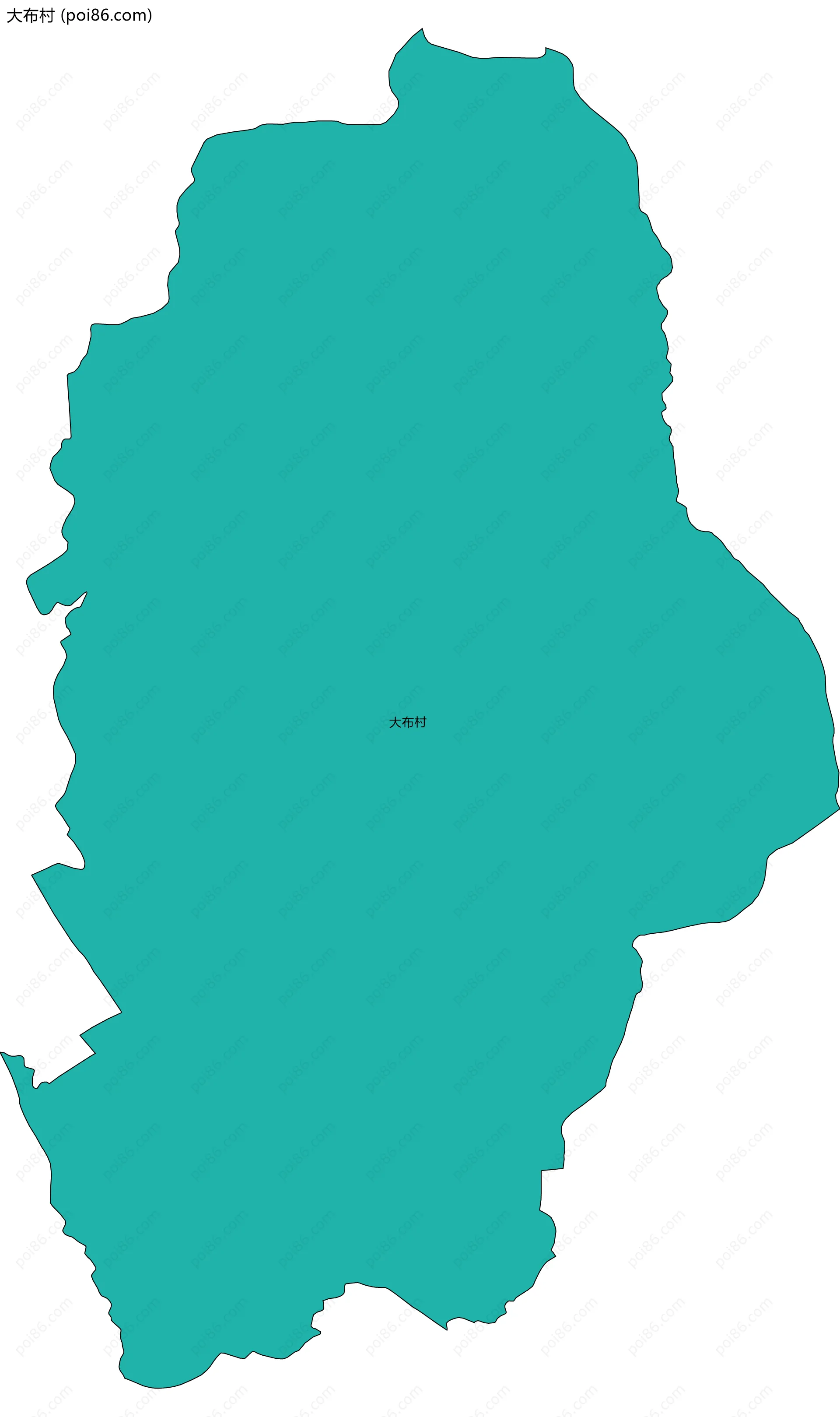 大布村边界地图