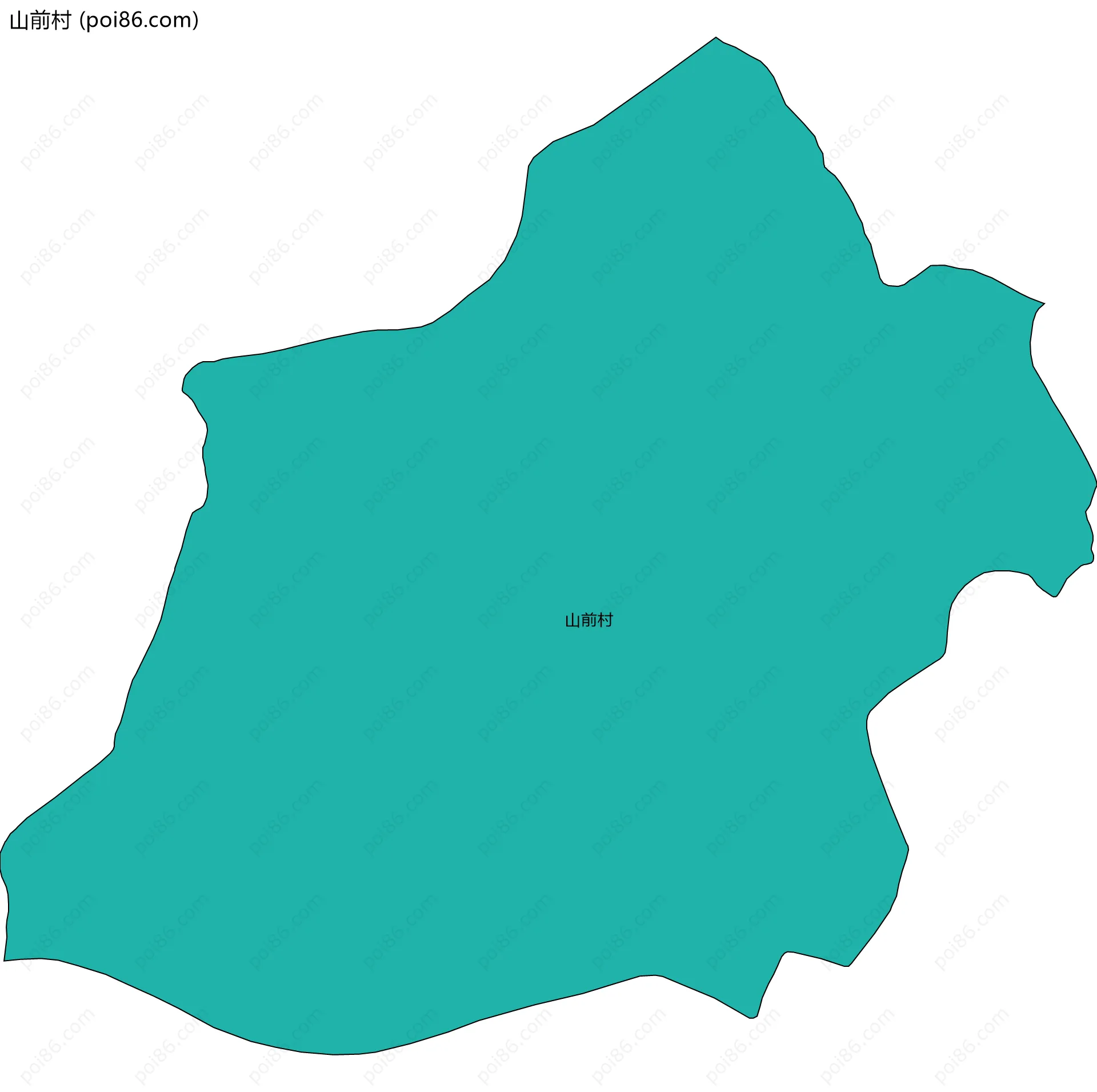 山前村边界地图