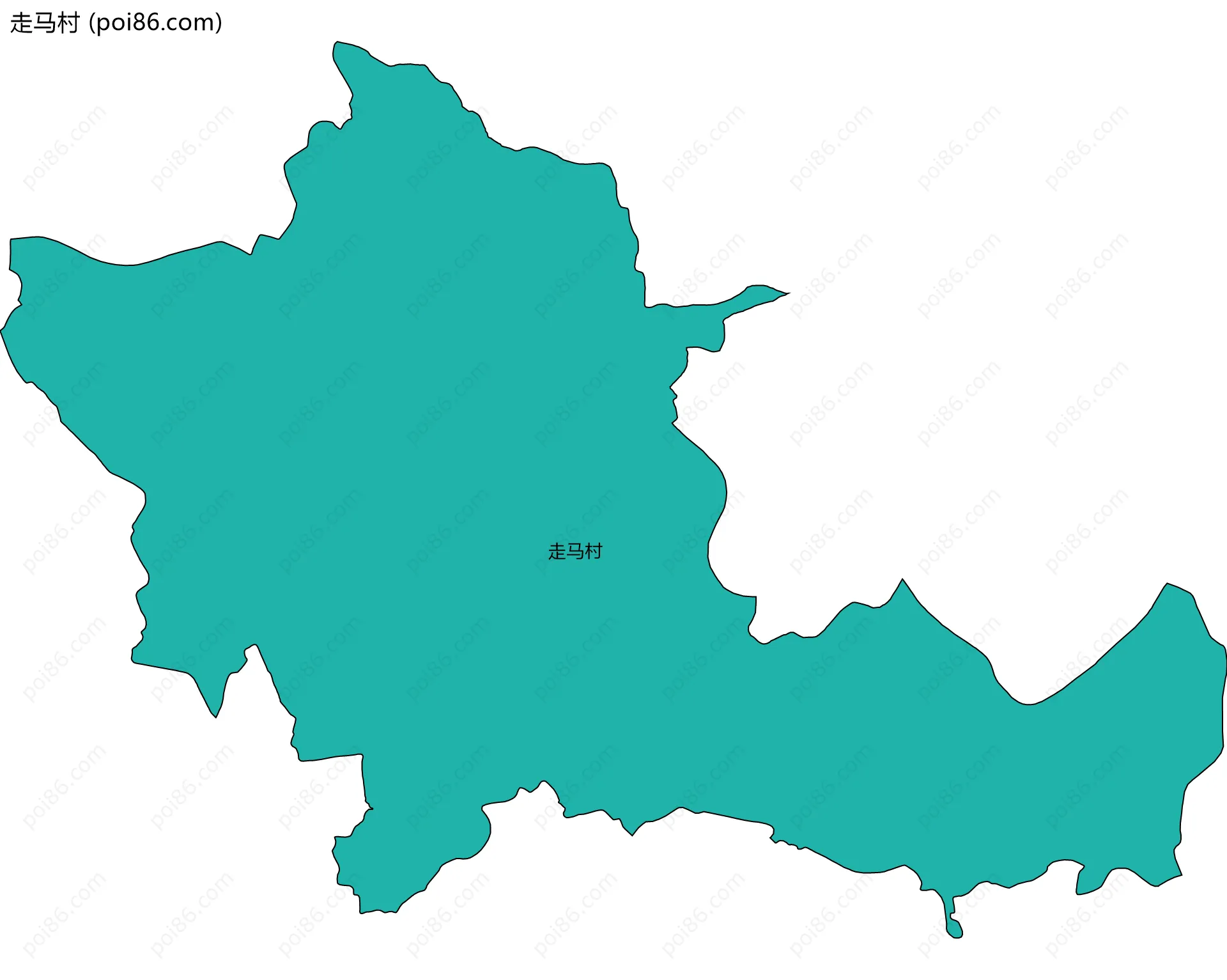 走马村边界地图