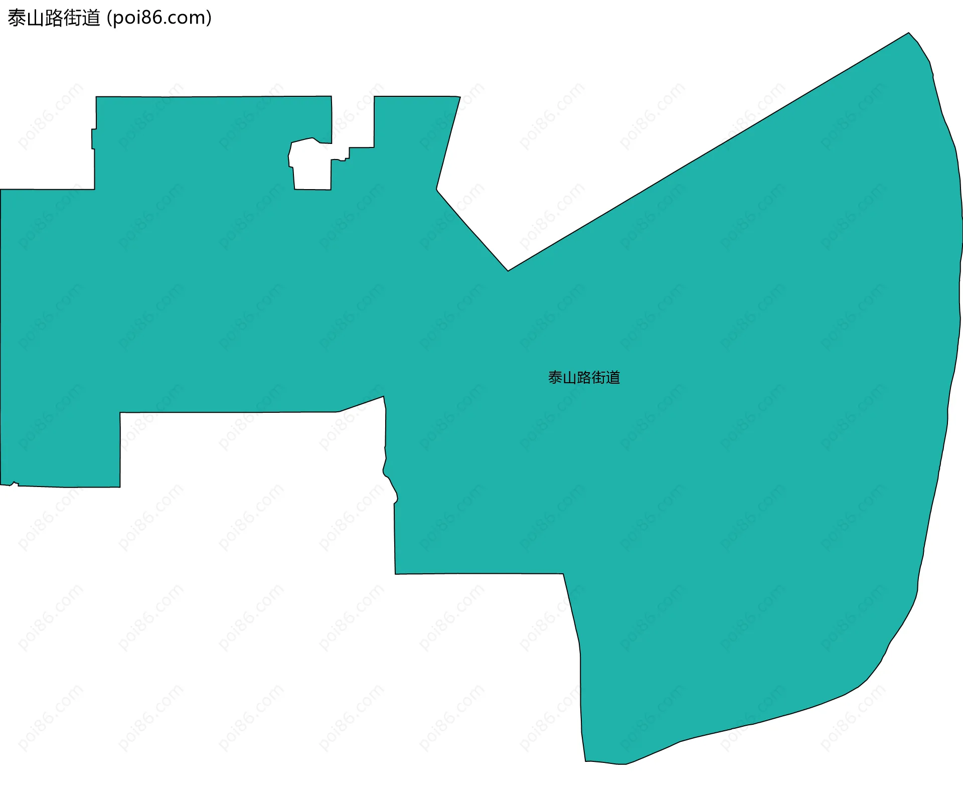 泰山路街道边界地图