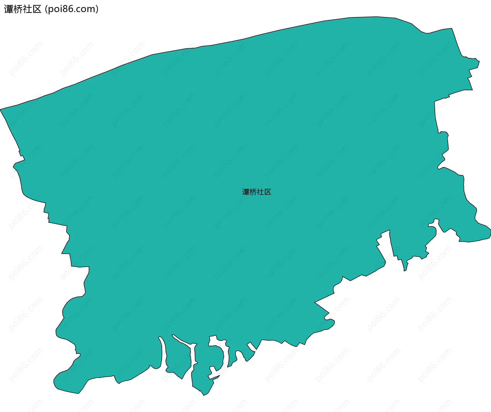 谭桥社区边界地图