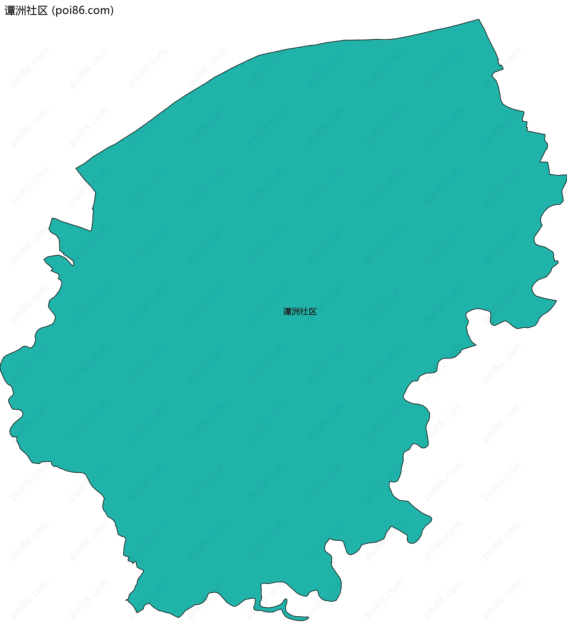 谭洲社区边界地图