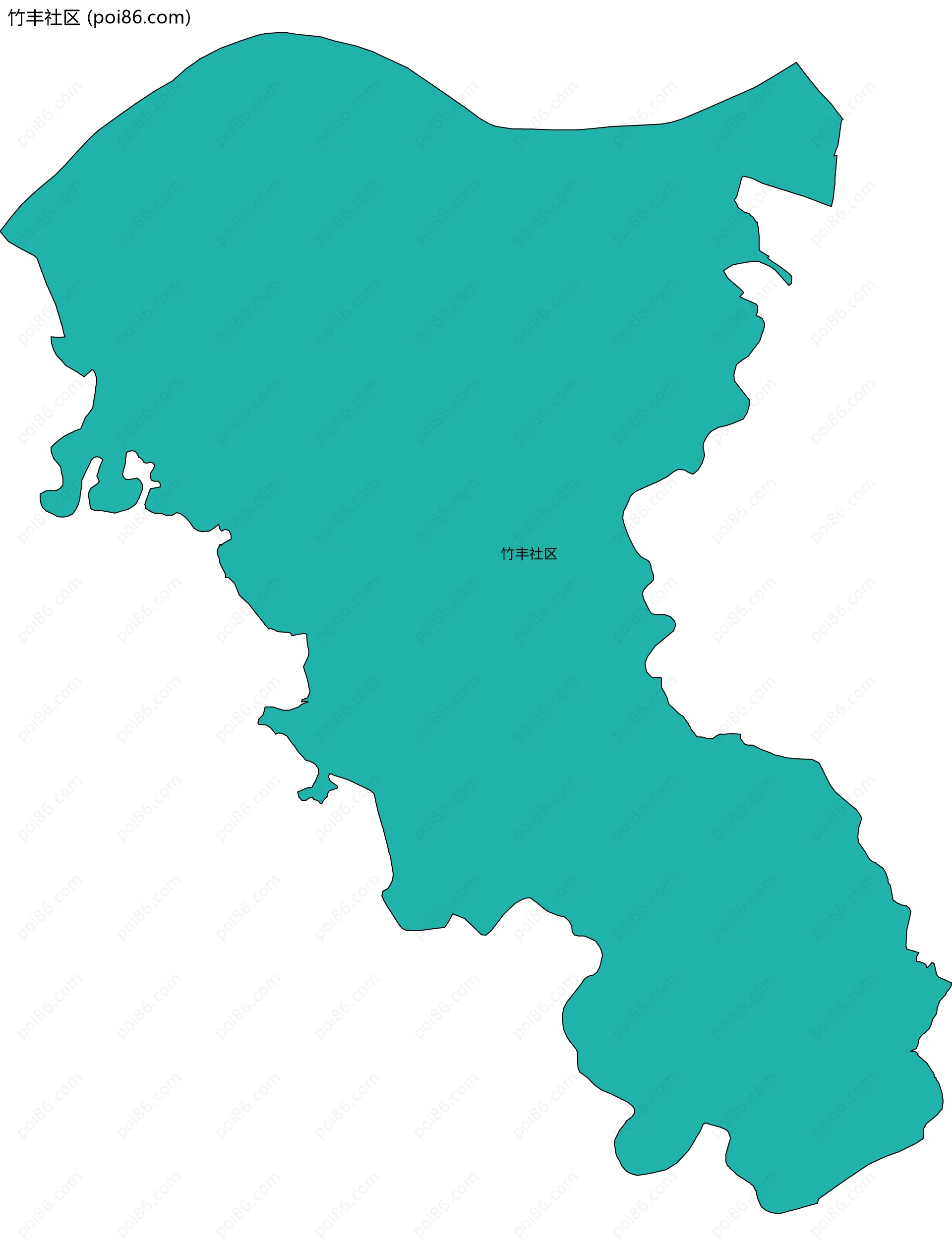 竹丰社区边界地图