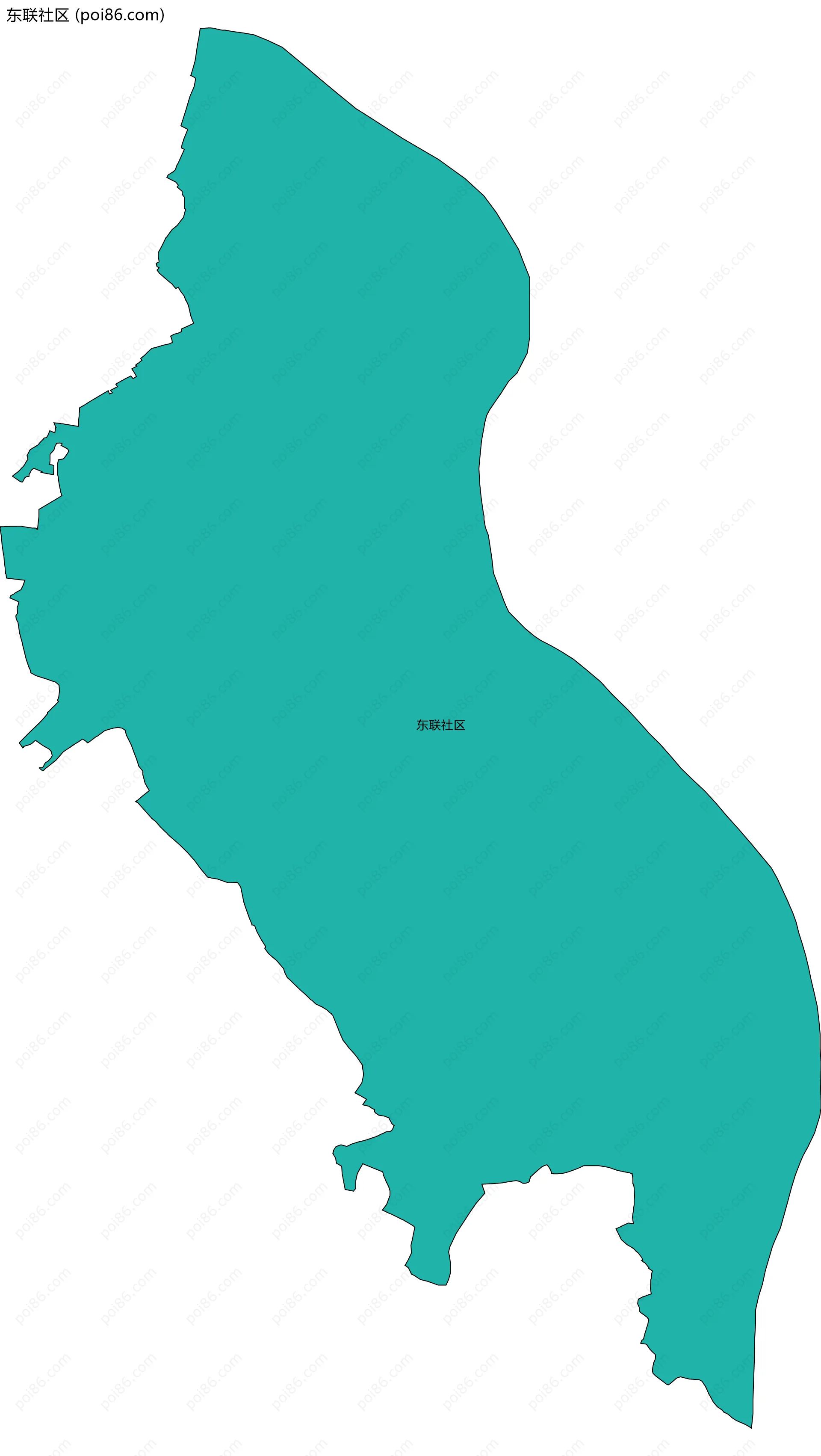 东联社区边界地图