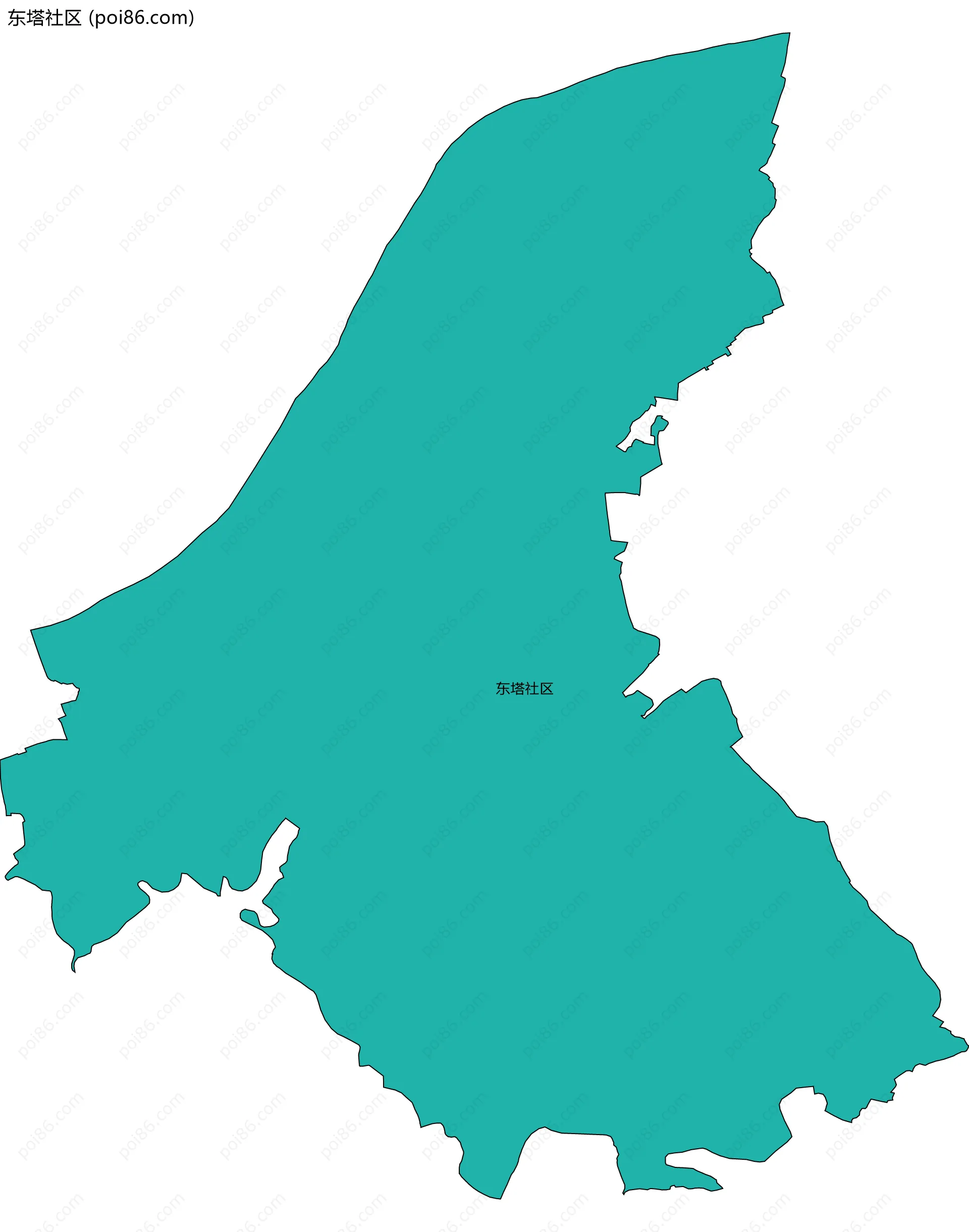 东塔社区边界地图