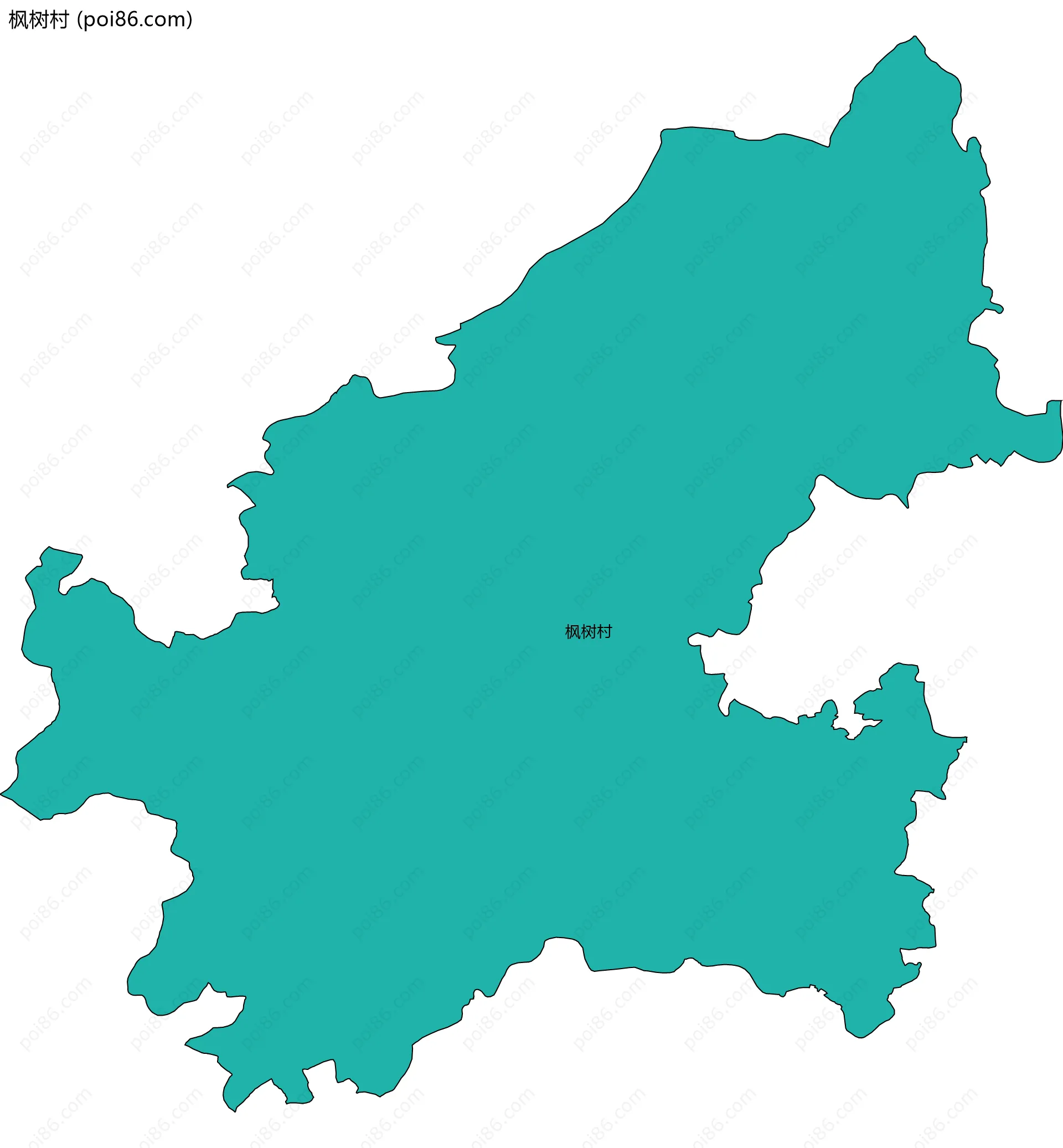 枫树村边界地图