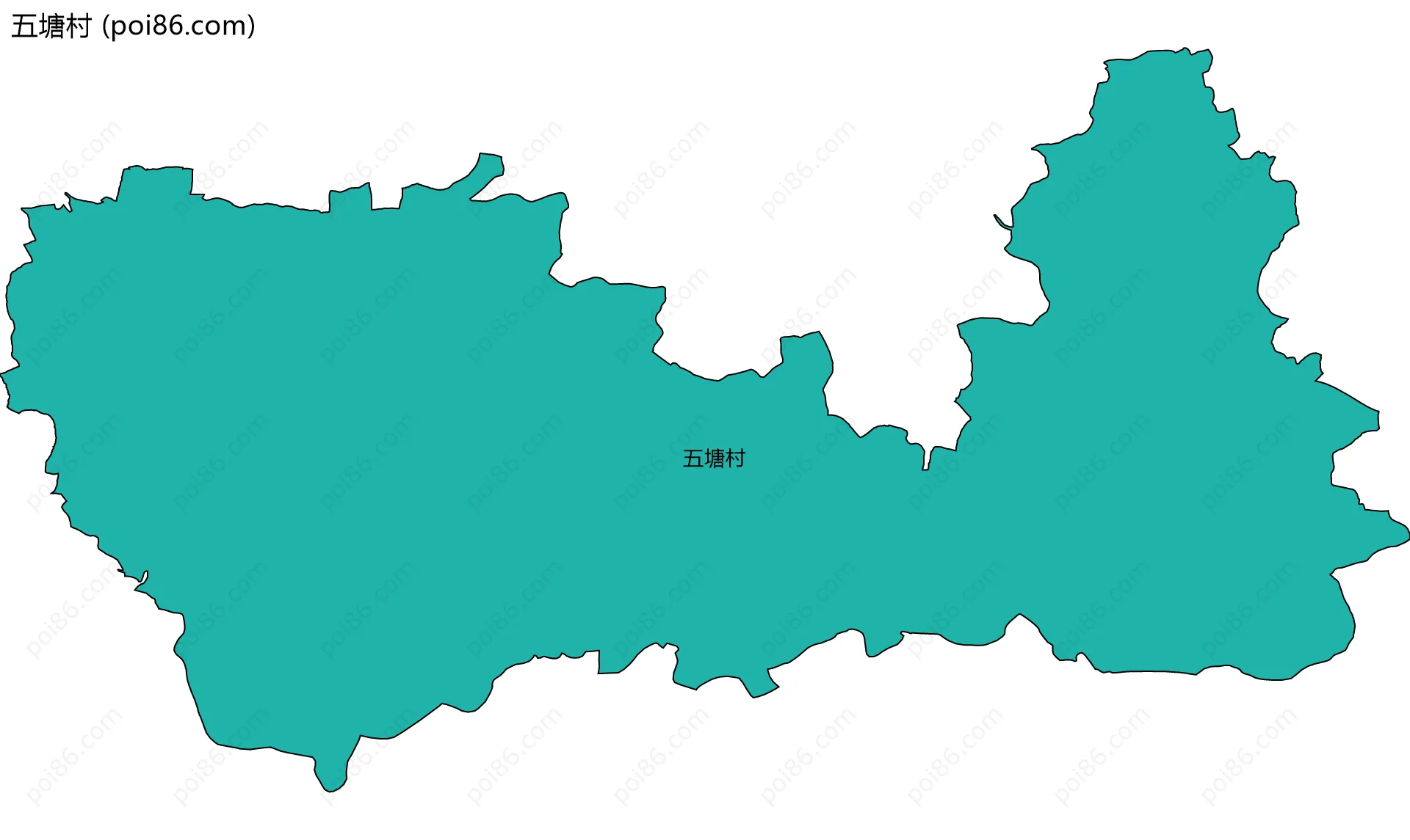 五塘村边界地图