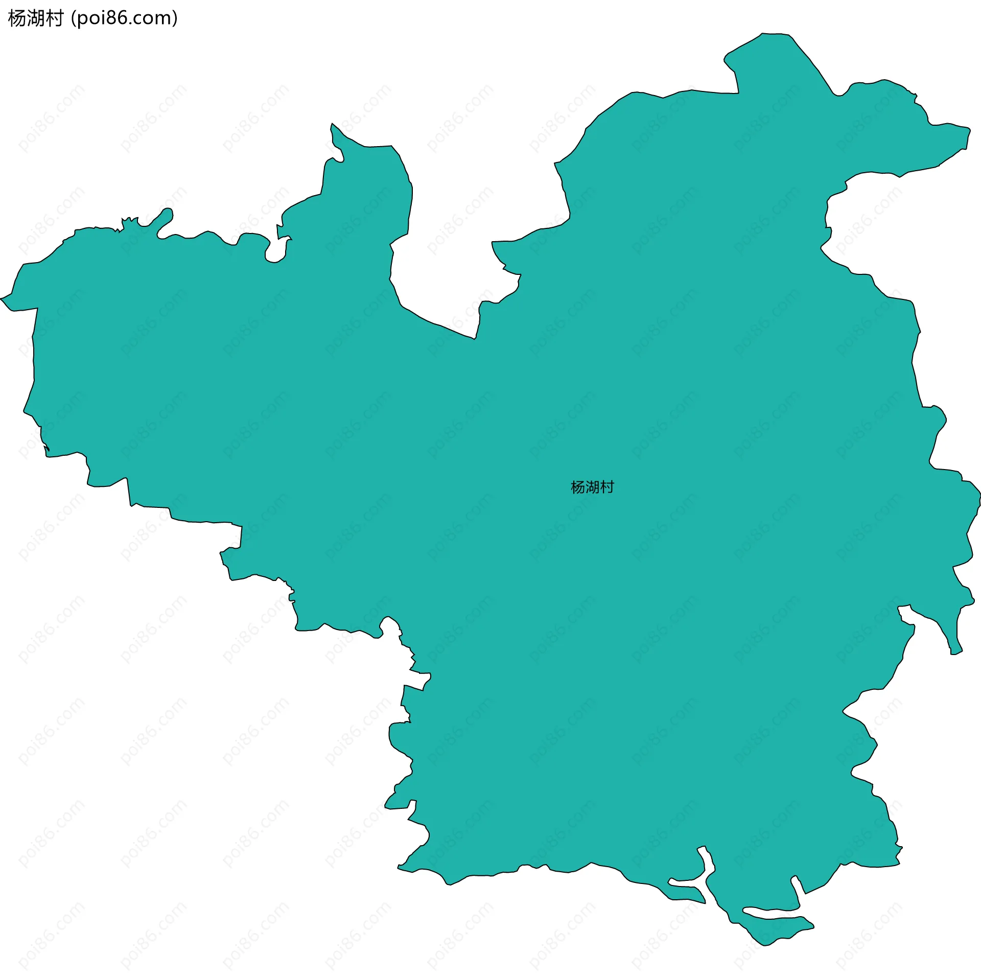 杨湖村边界地图