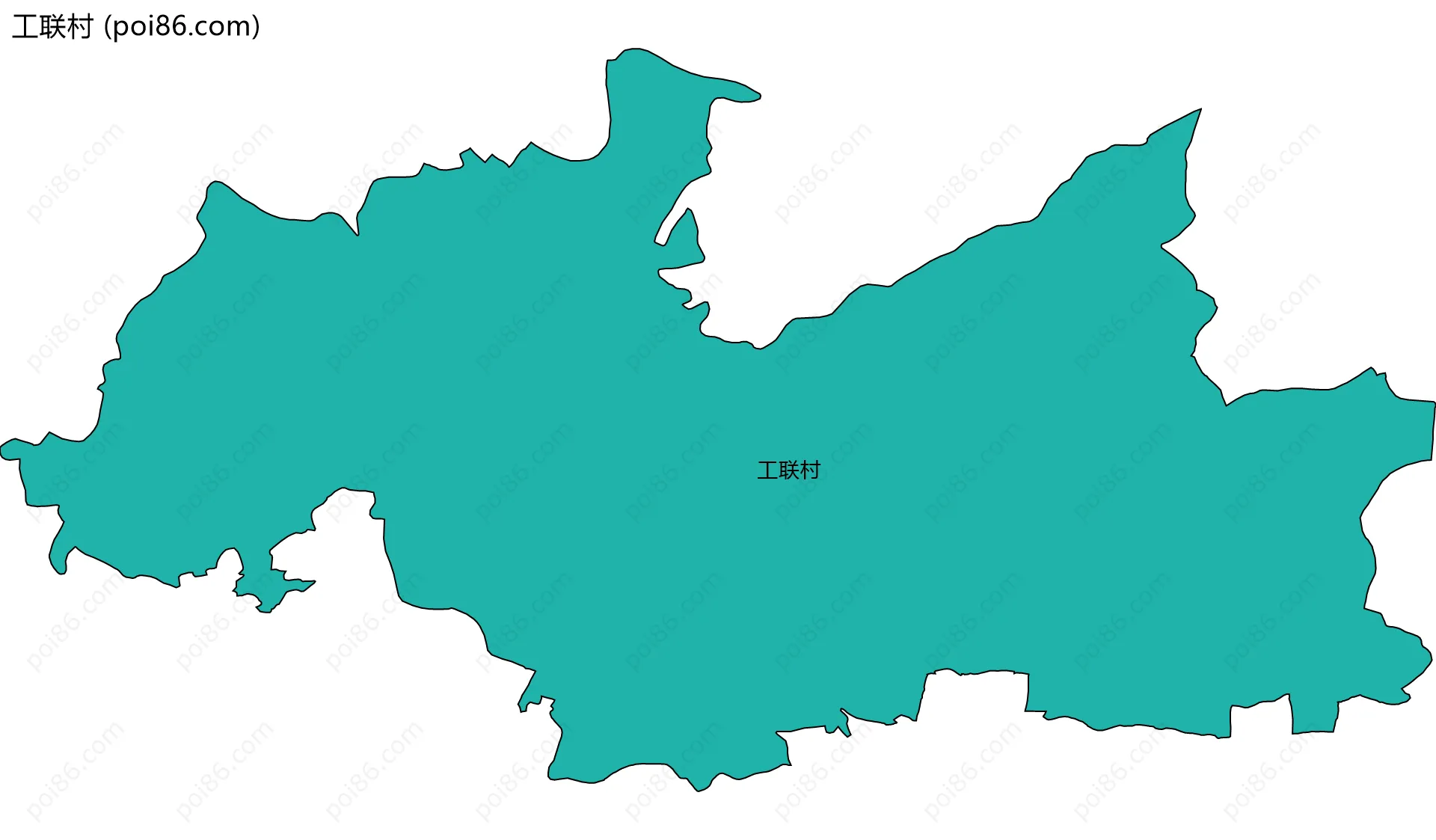 工联村边界地图