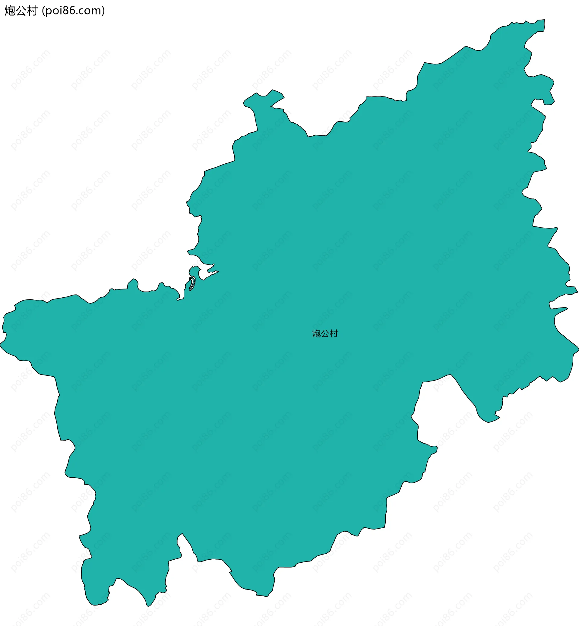 炮公村边界地图