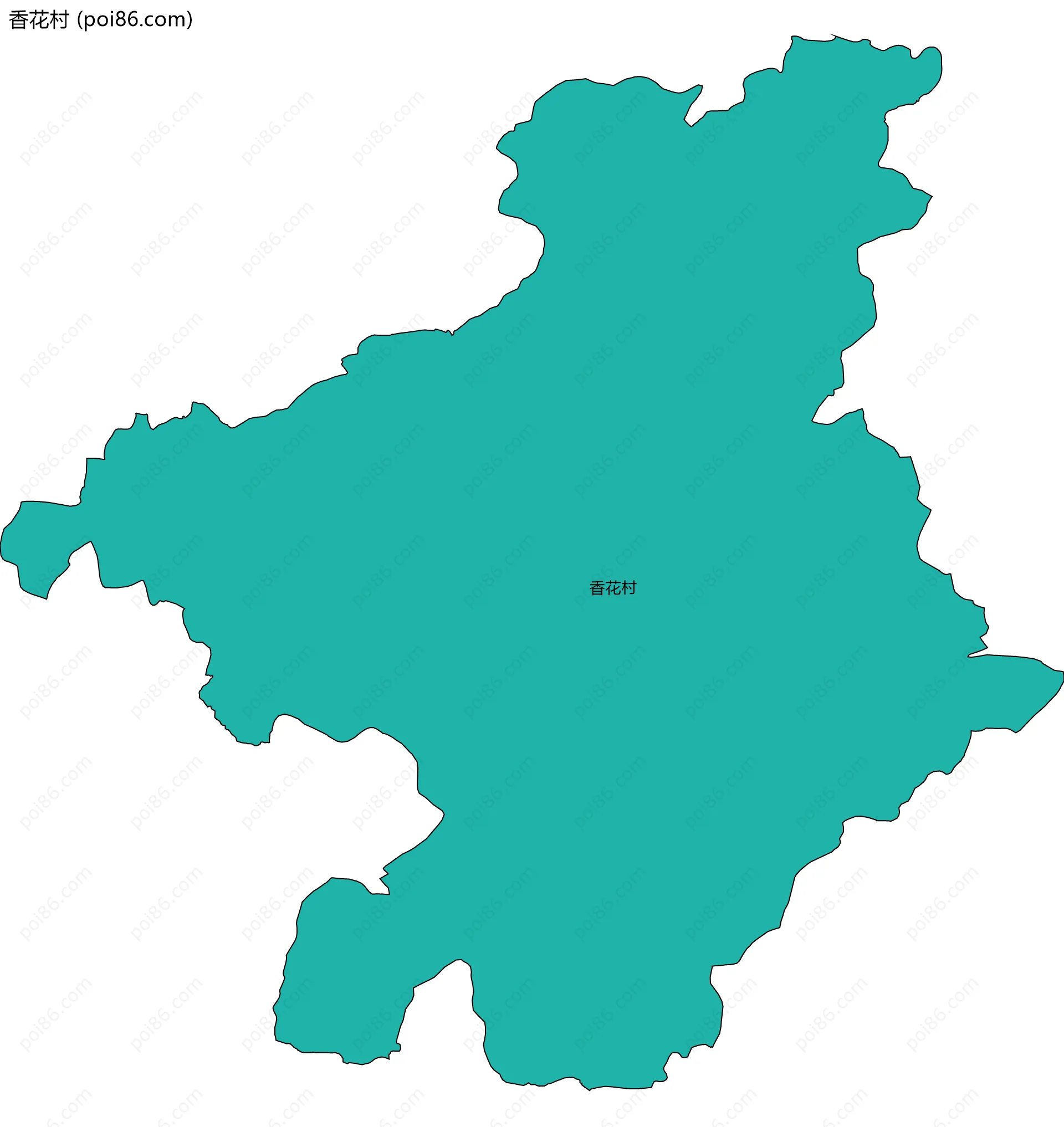 香花村边界地图