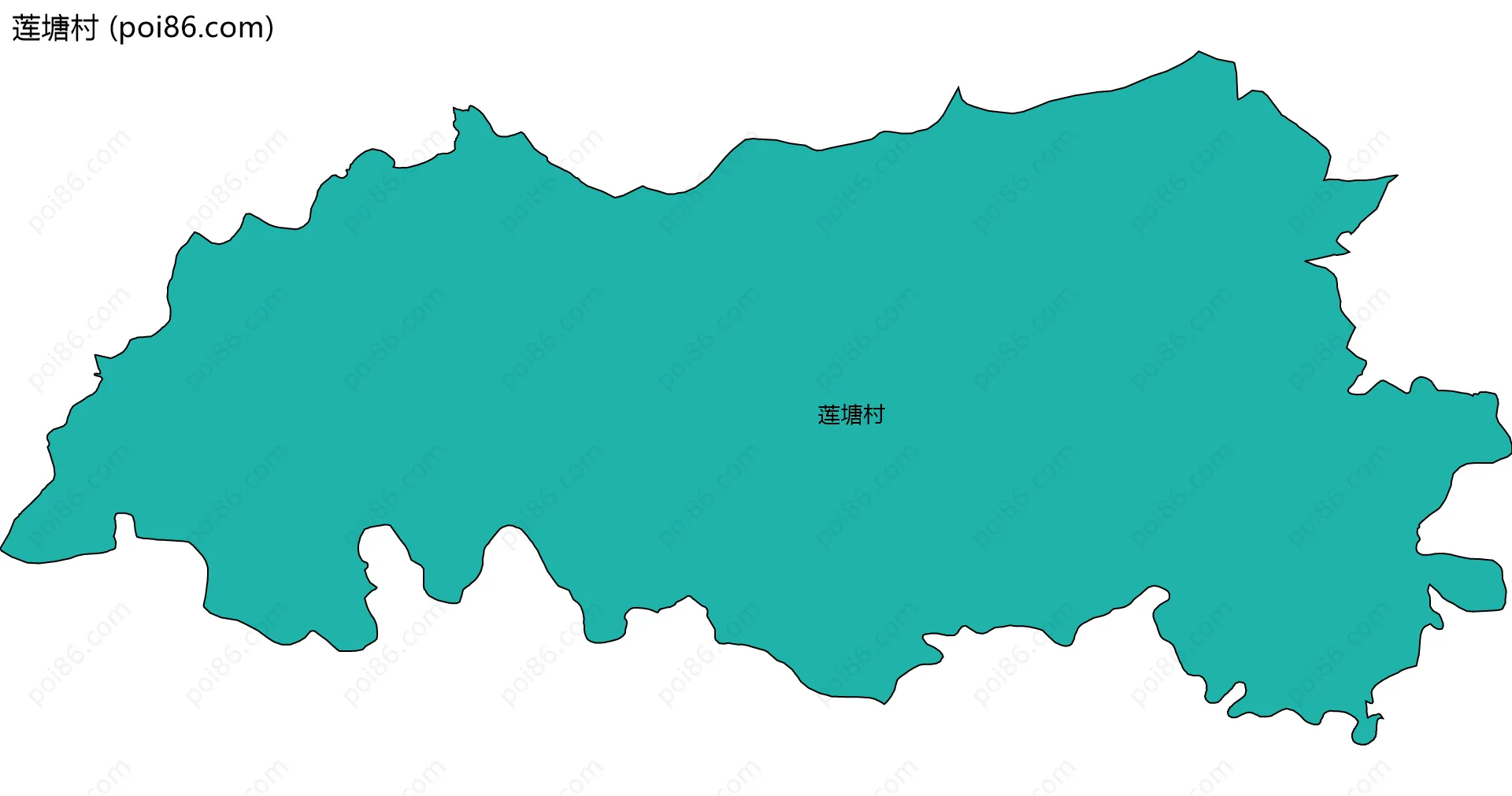 莲塘村边界地图