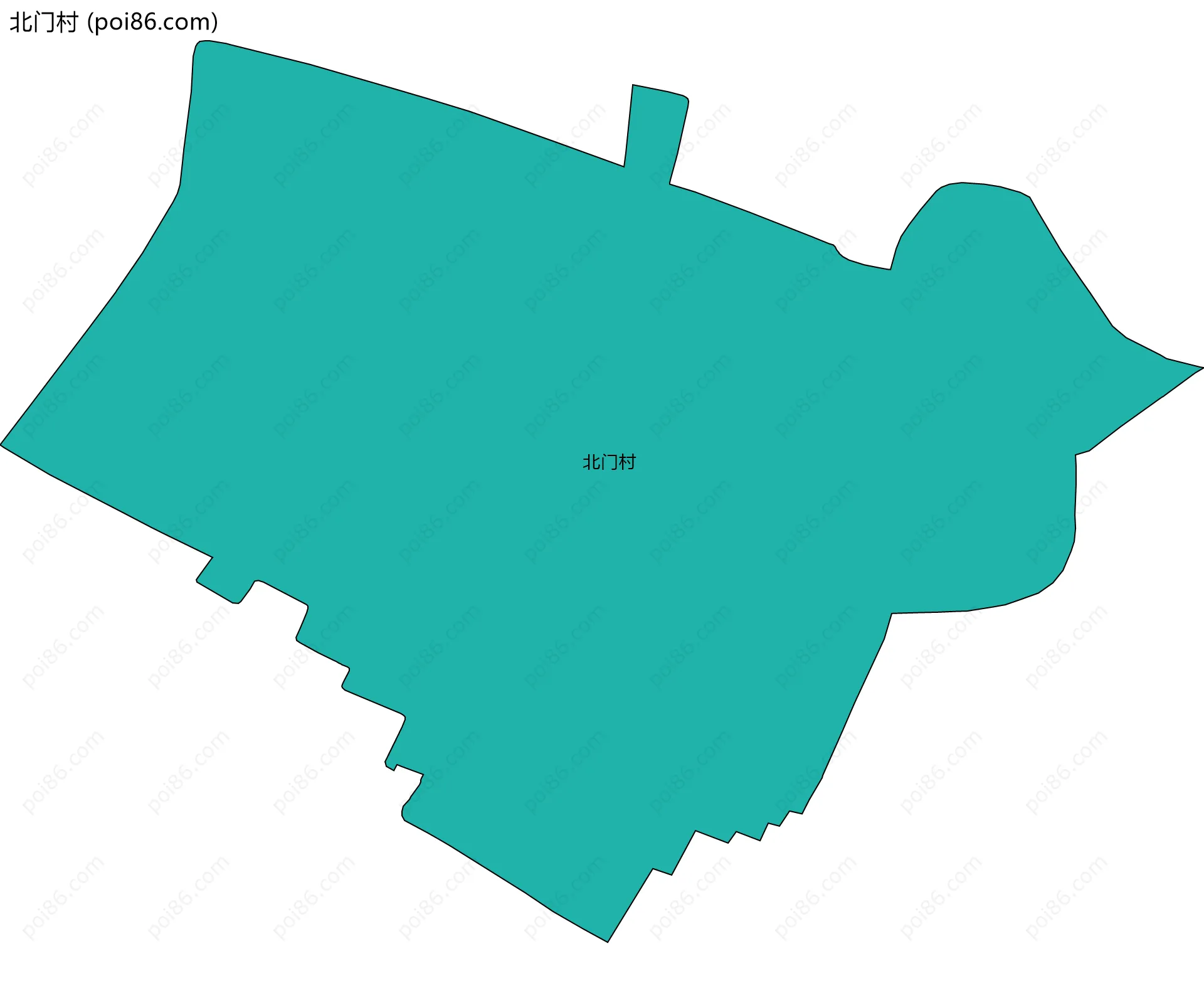 北门村边界地图