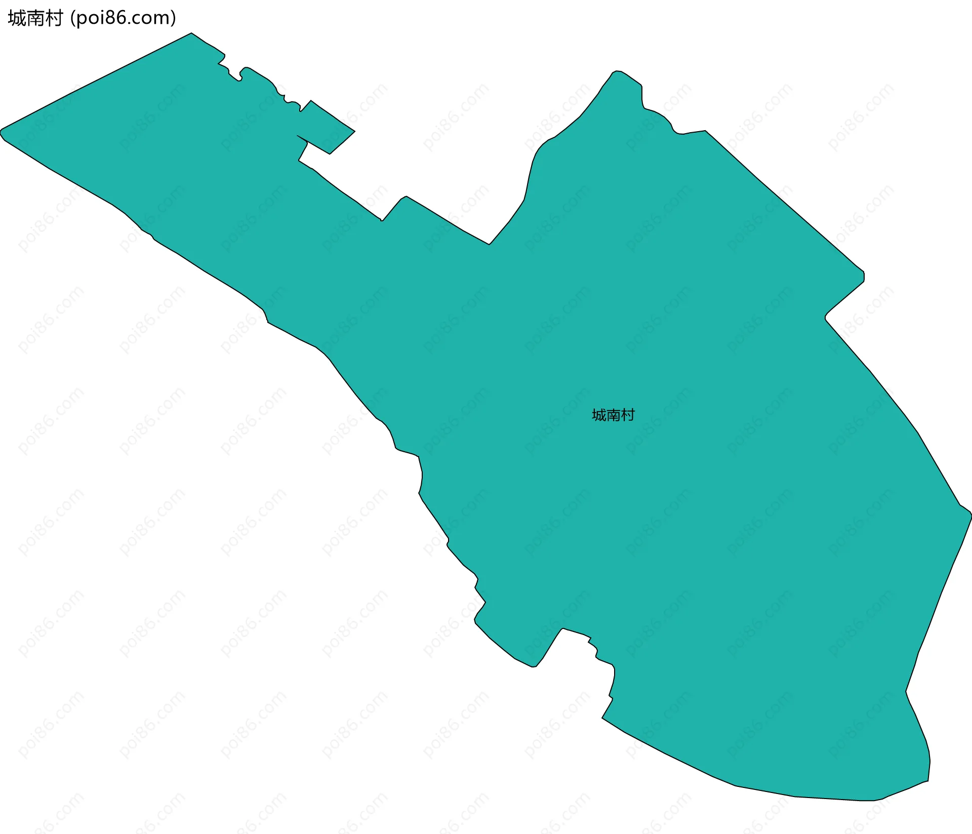 城南村边界地图