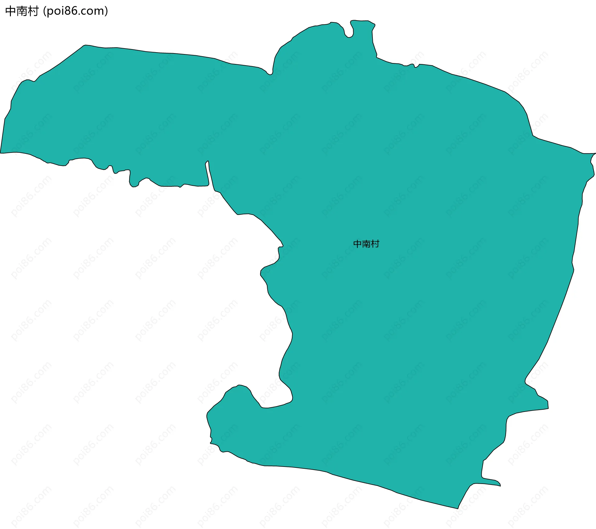中南村边界地图