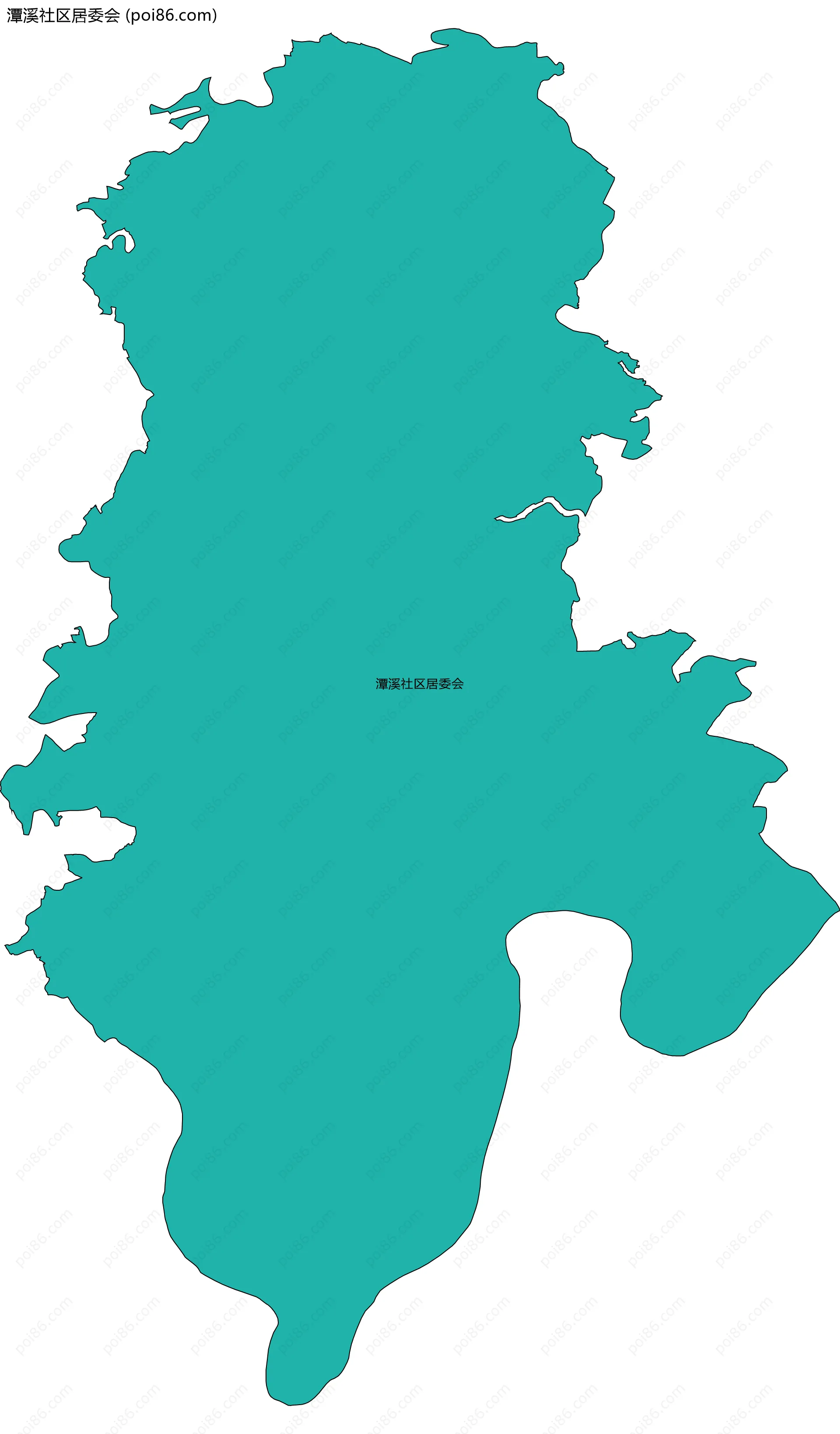 潭溪社区居委会边界地图