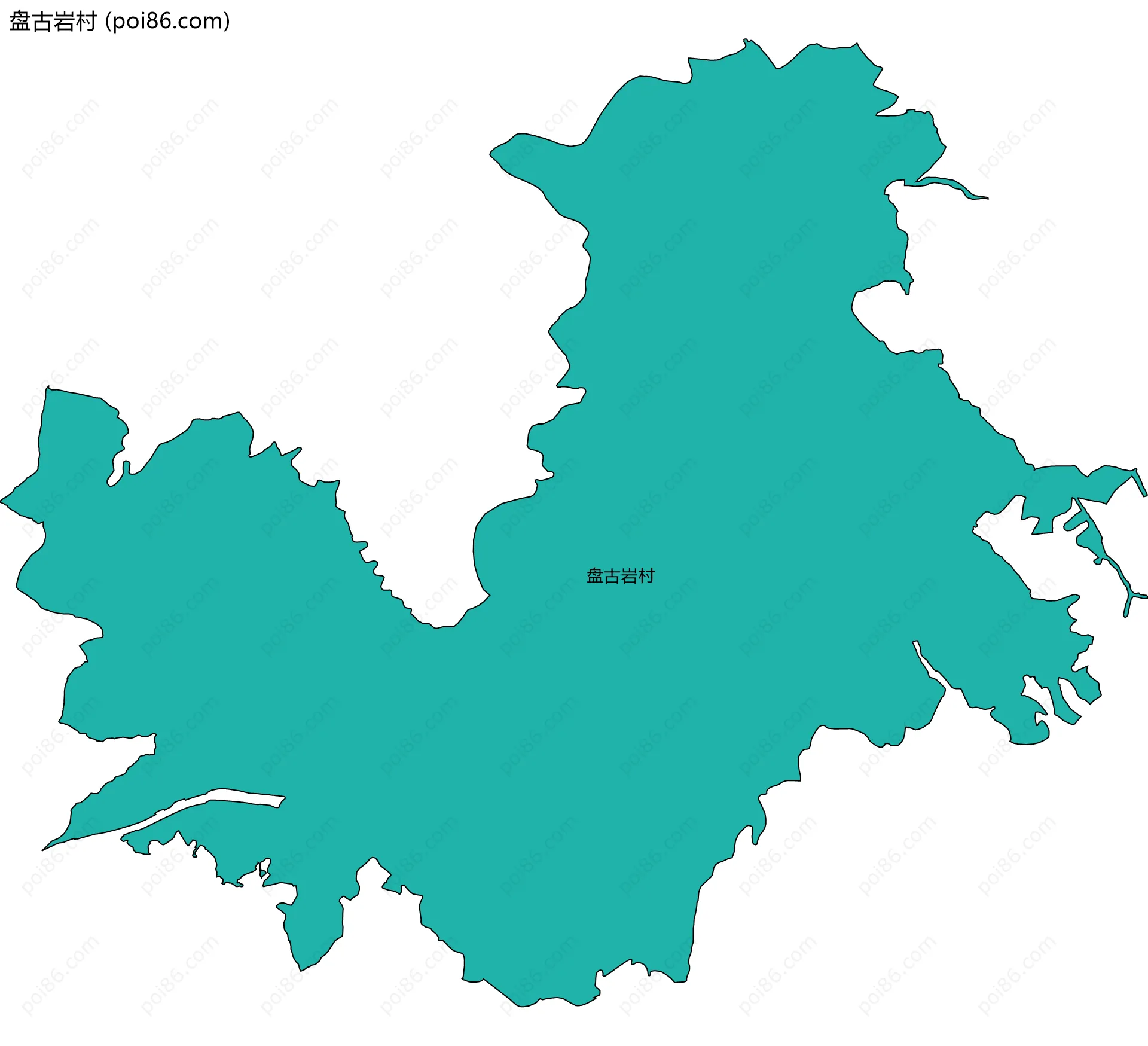 盘古岩村边界地图