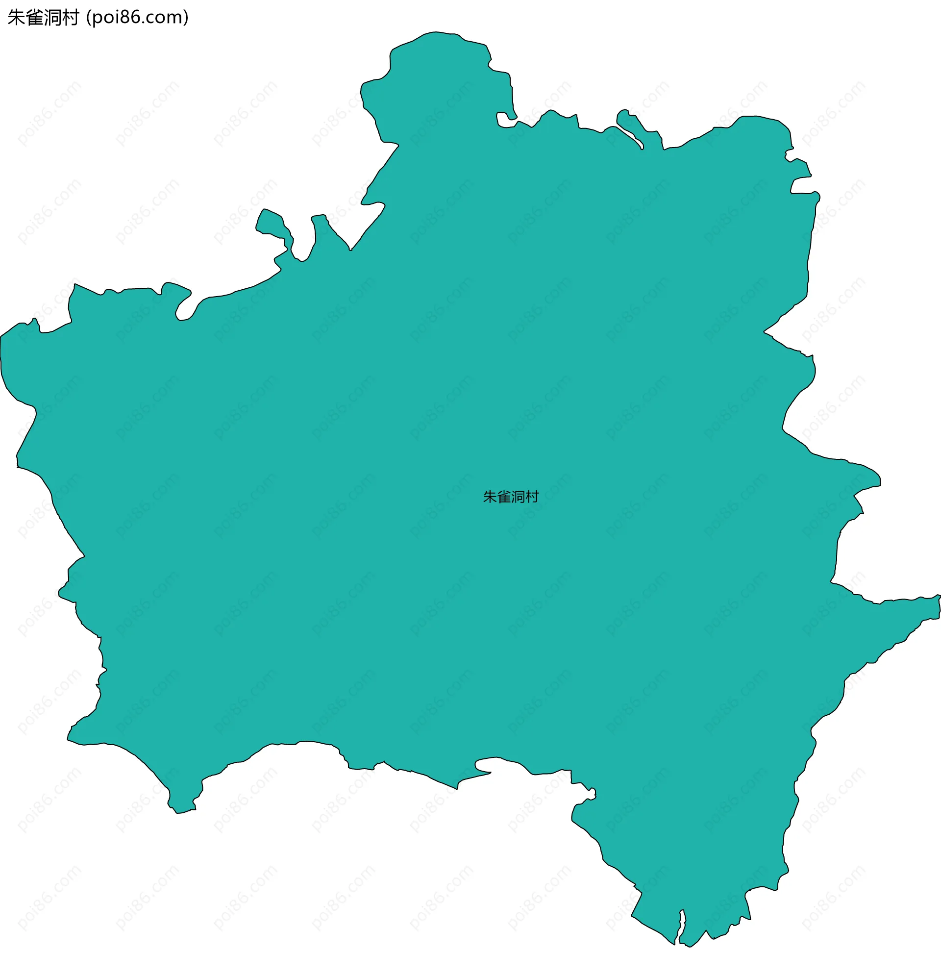 朱雀洞村边界地图