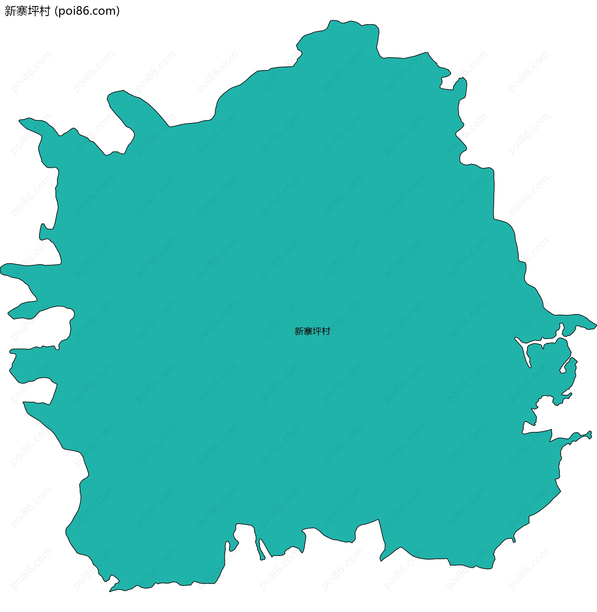 新寨坪村边界地图