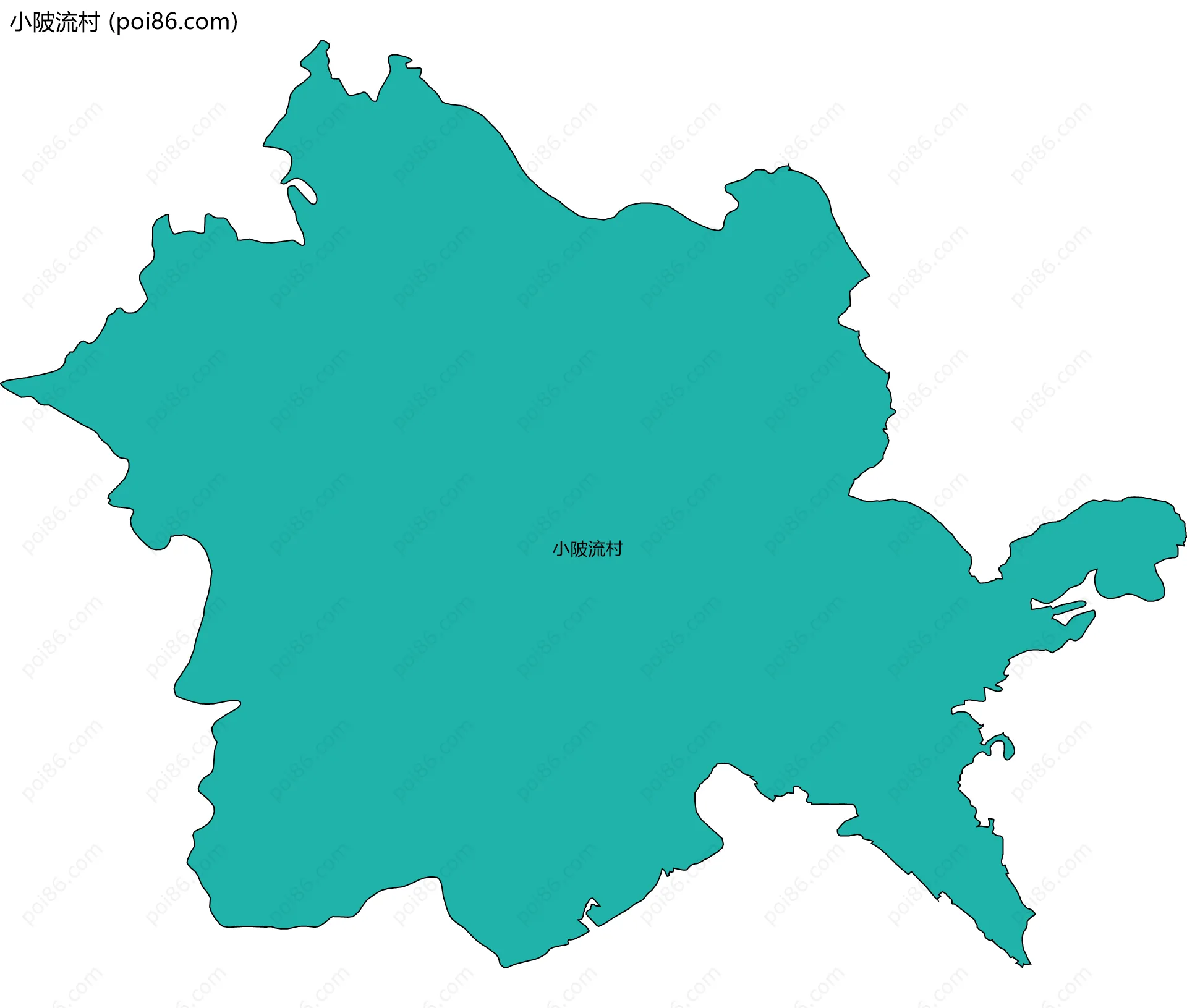 小陂流村边界地图