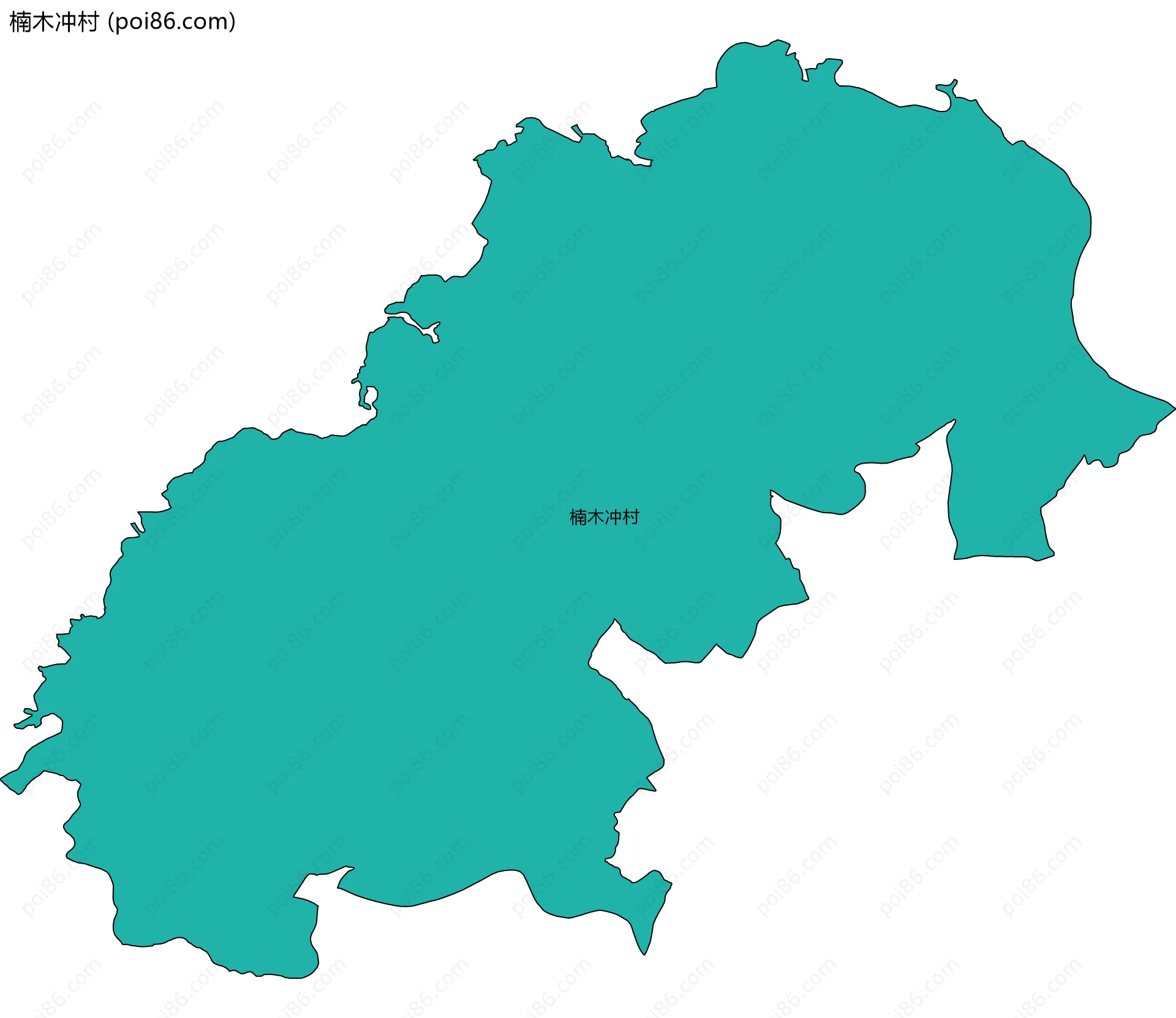 楠木冲村边界地图