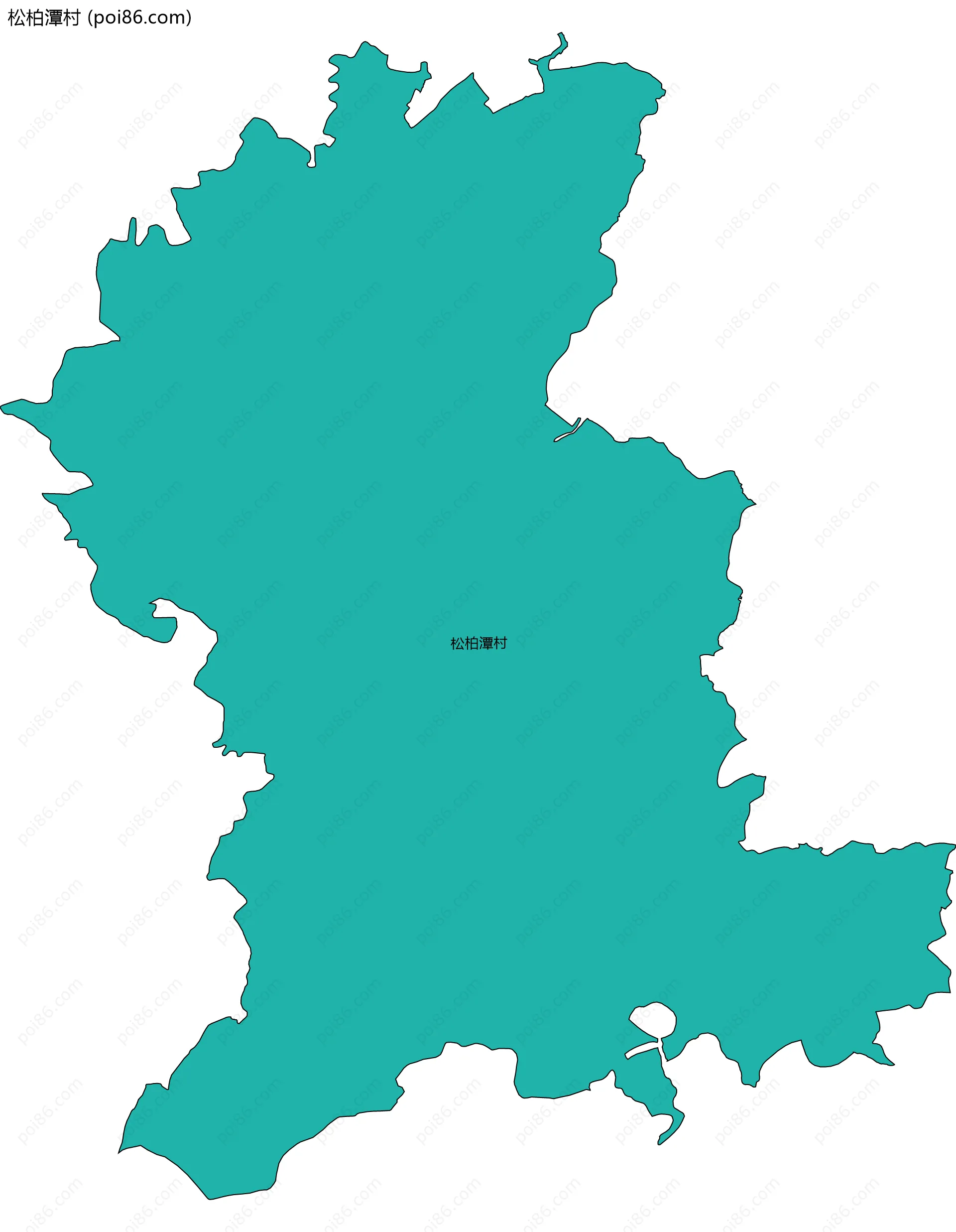 松柏潭村边界地图