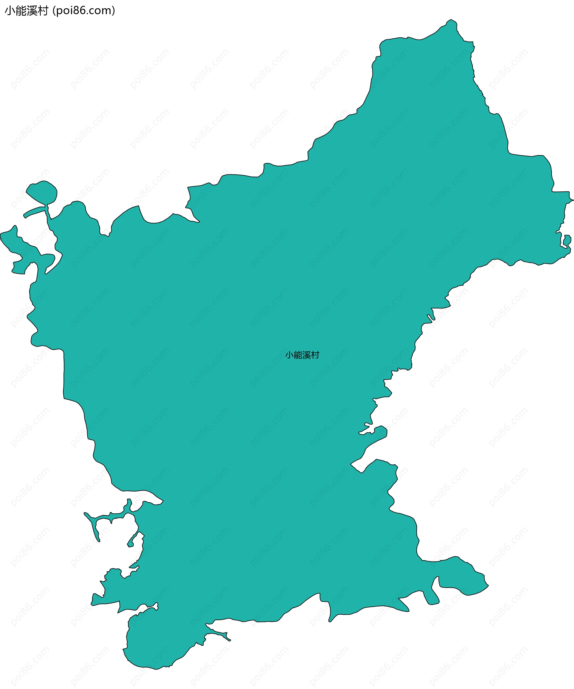 小能溪村边界地图