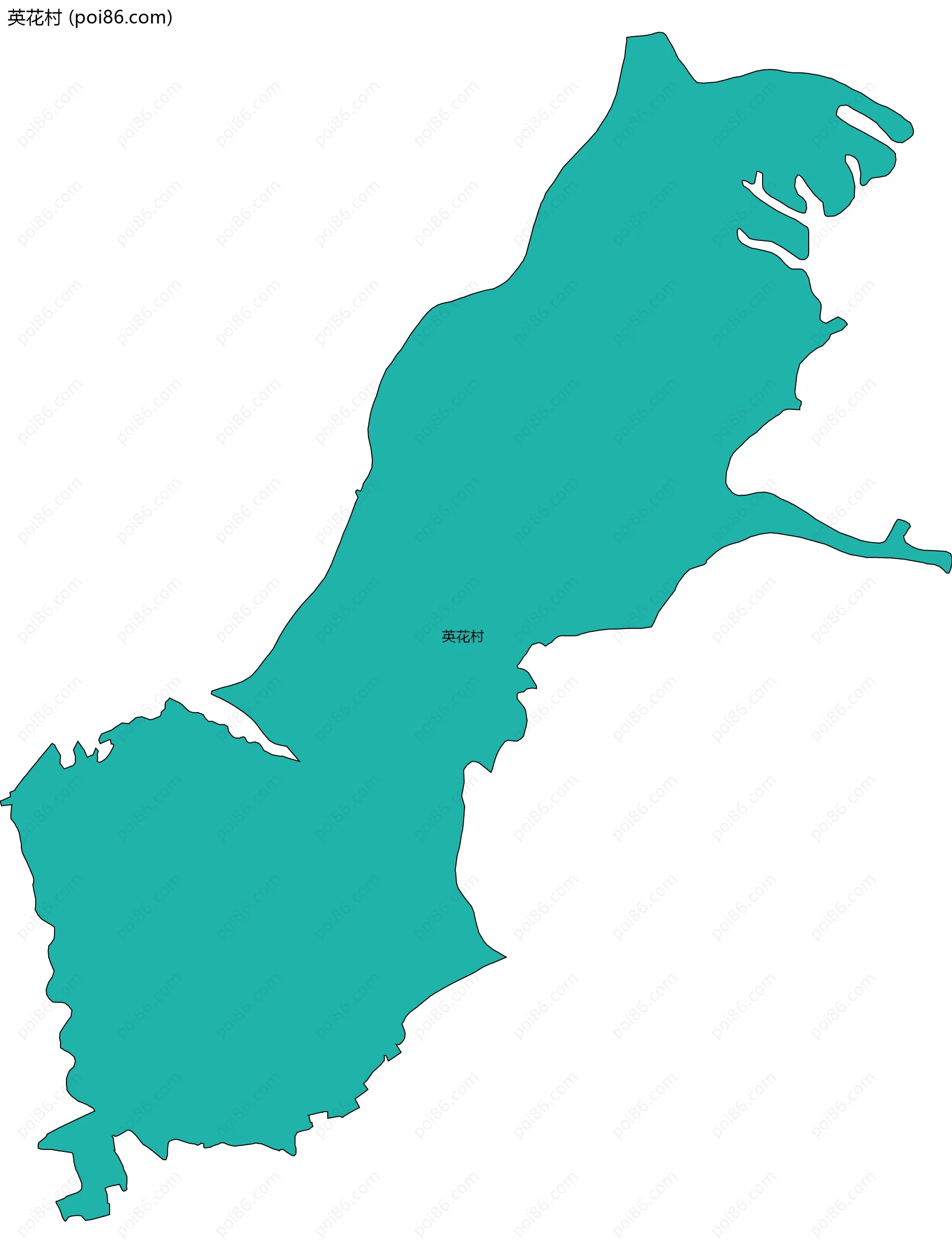 英花村边界地图