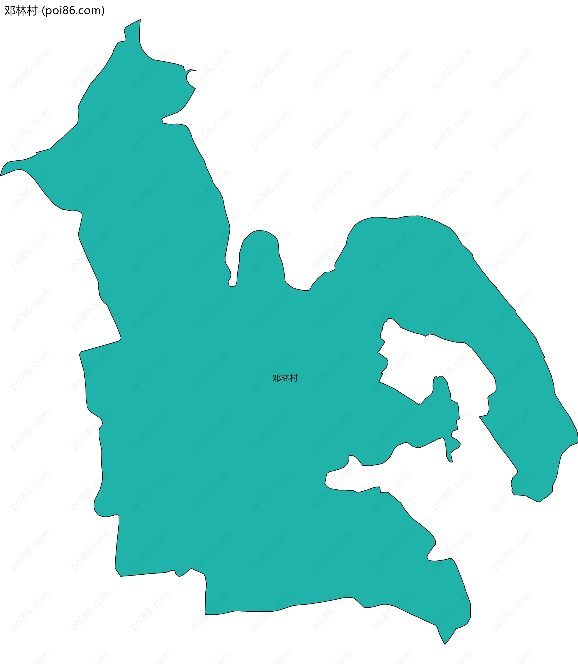 邓林村边界地图