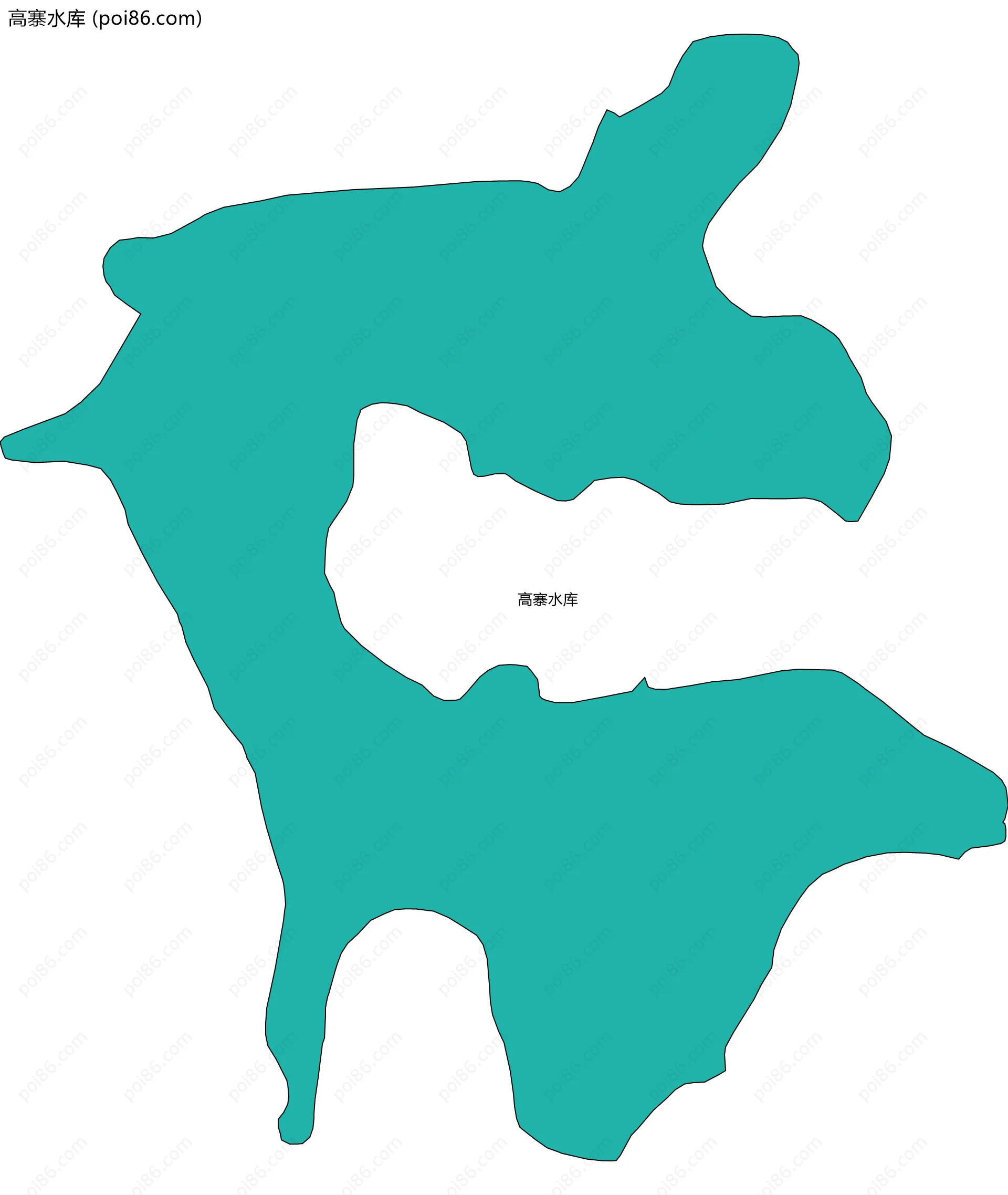 高寨水库边界地图