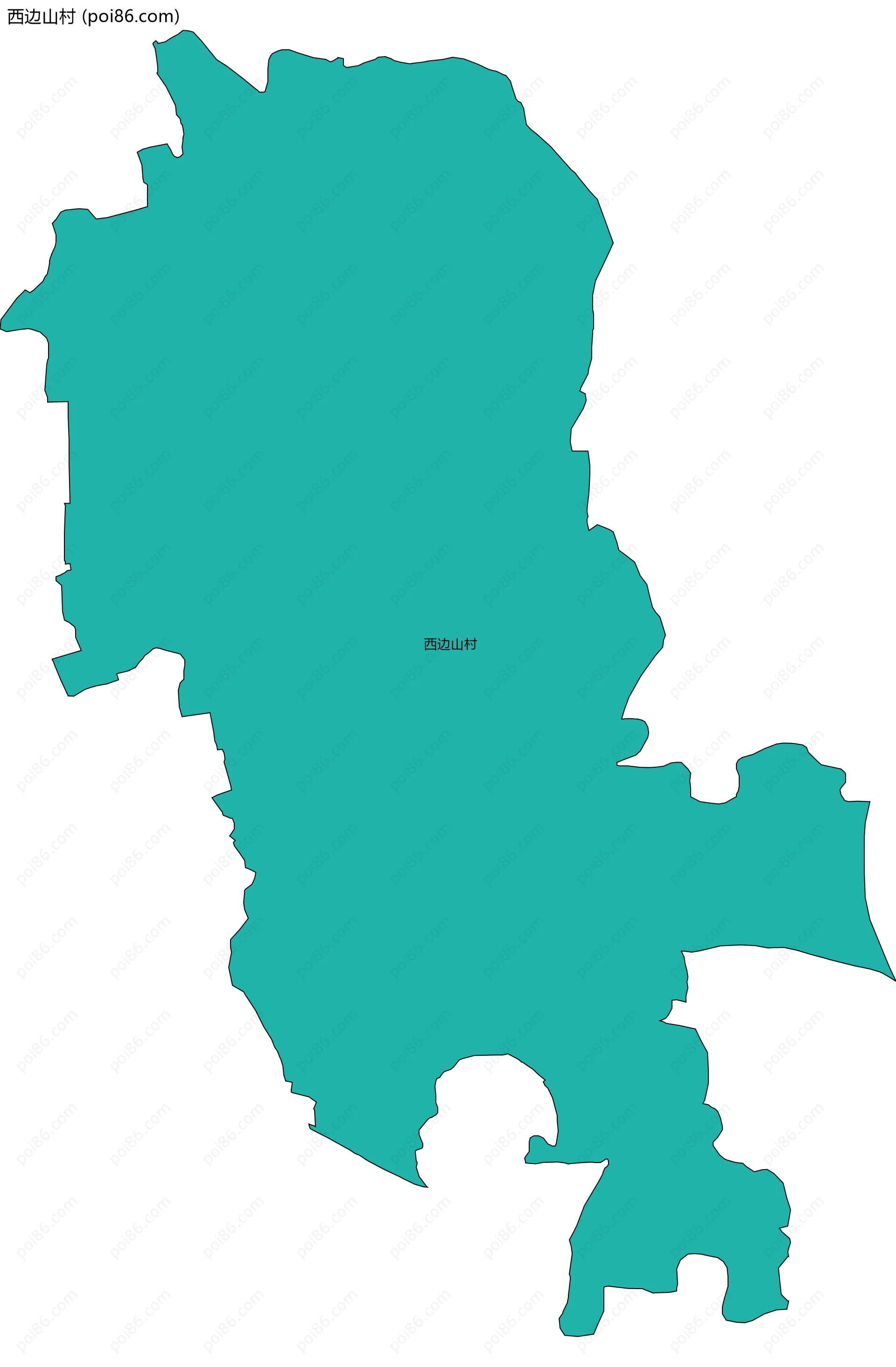 西边山村边界地图