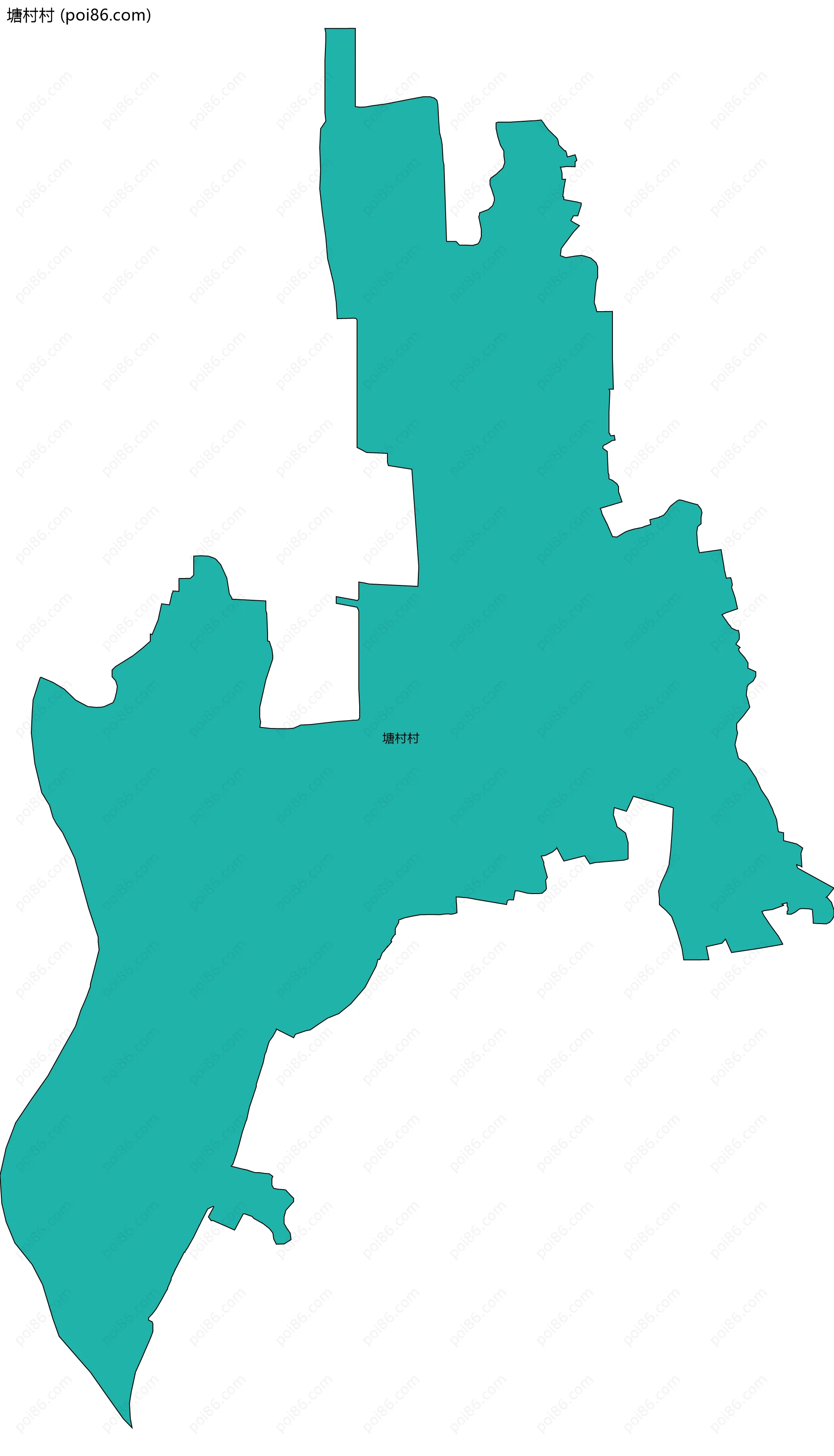 塘村村边界地图