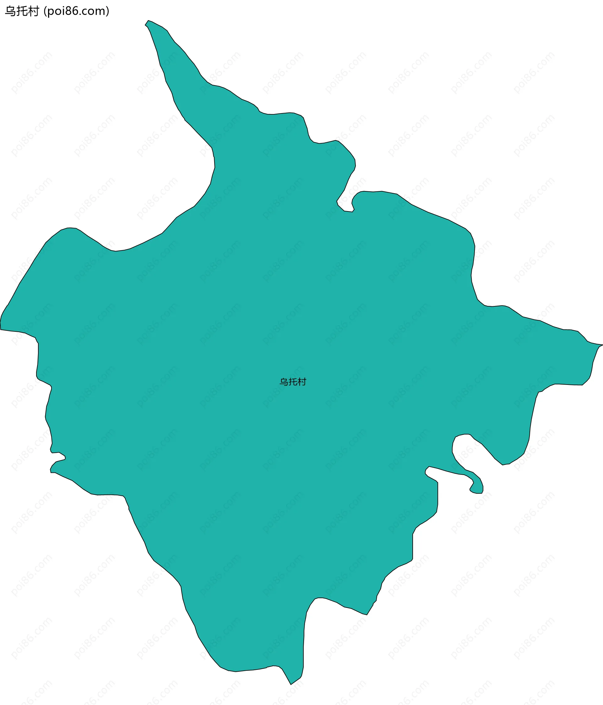 乌托村边界地图