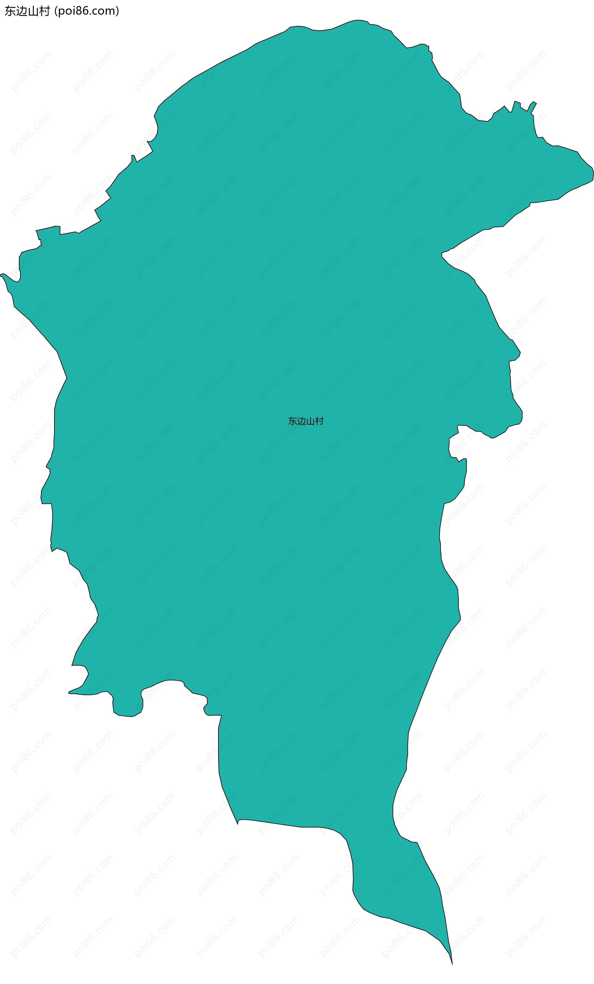 东边山村边界地图