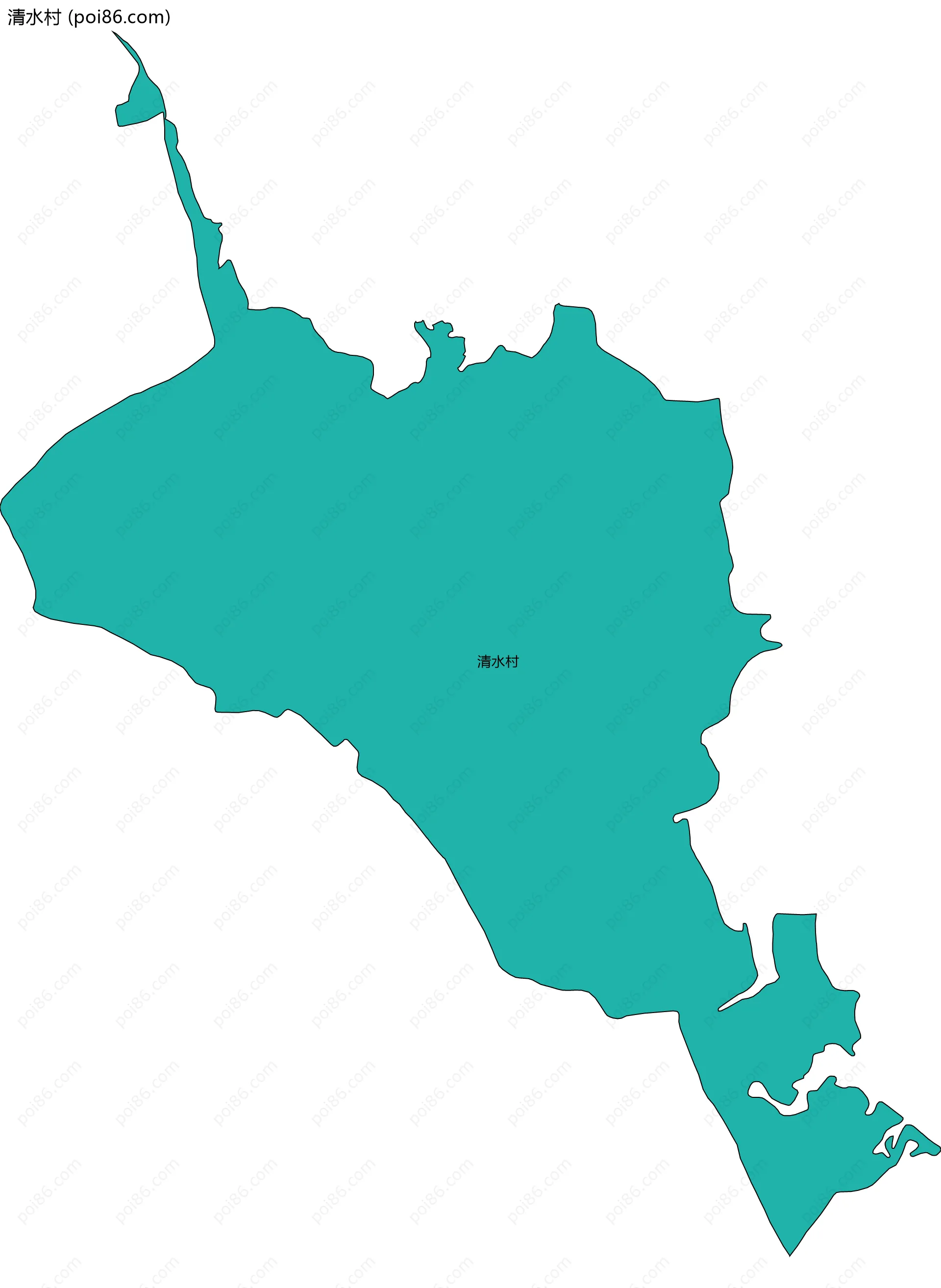 清水村边界地图