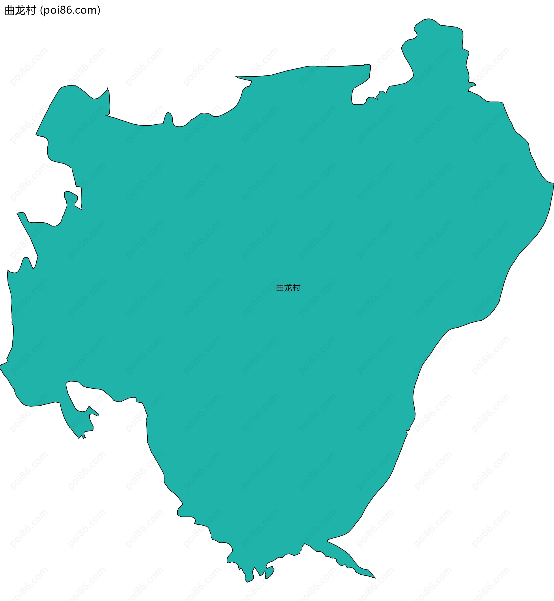 曲龙村边界地图