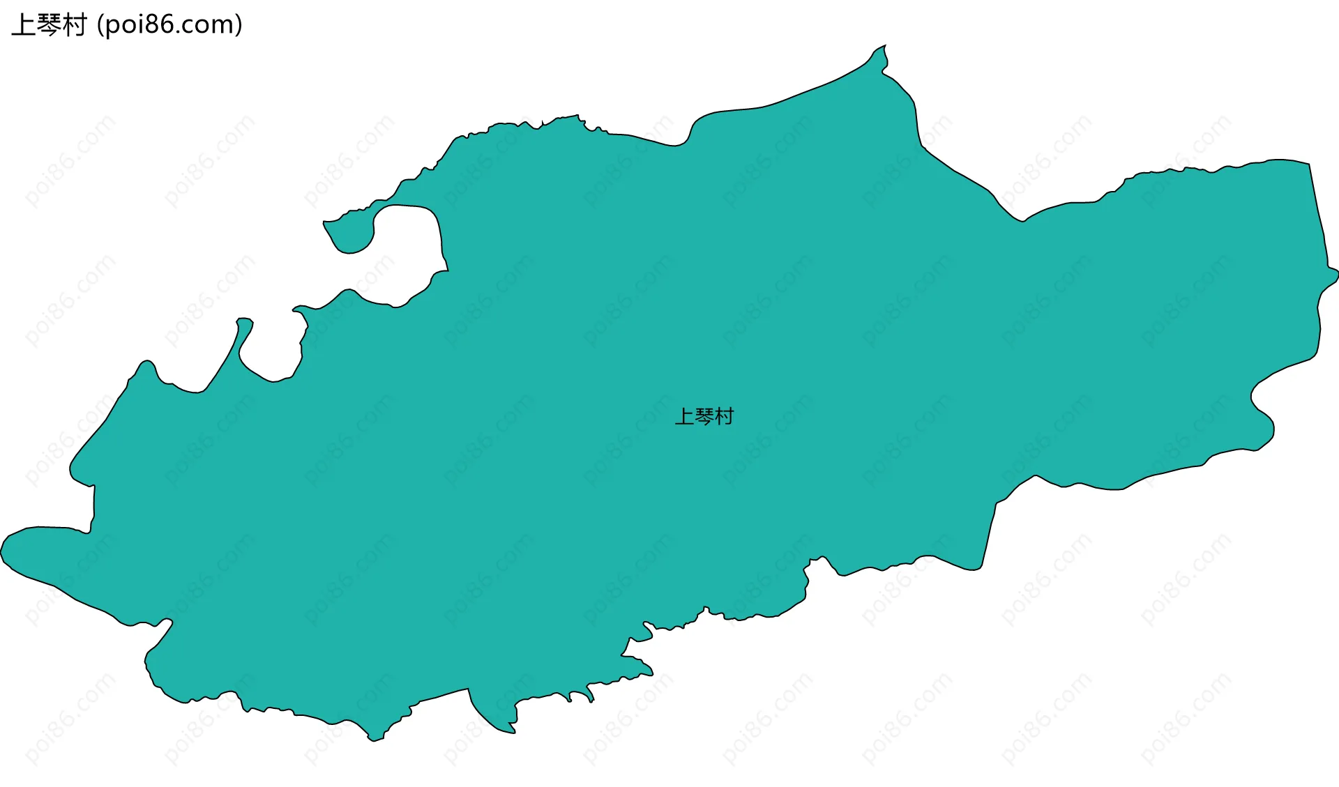 上琴村边界地图