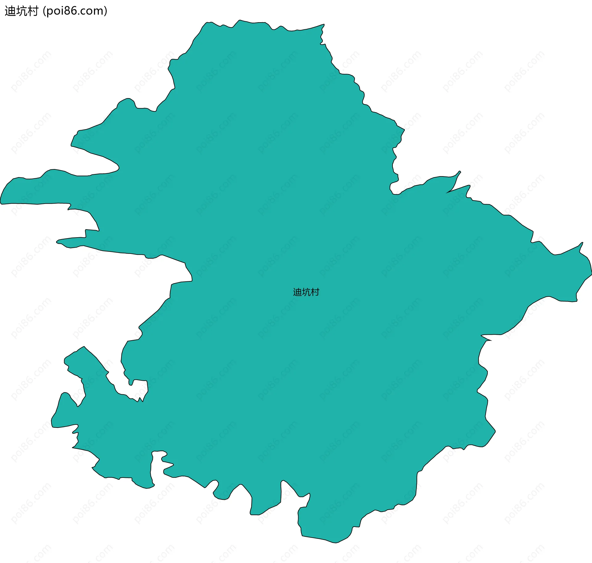 迪坑村边界地图
