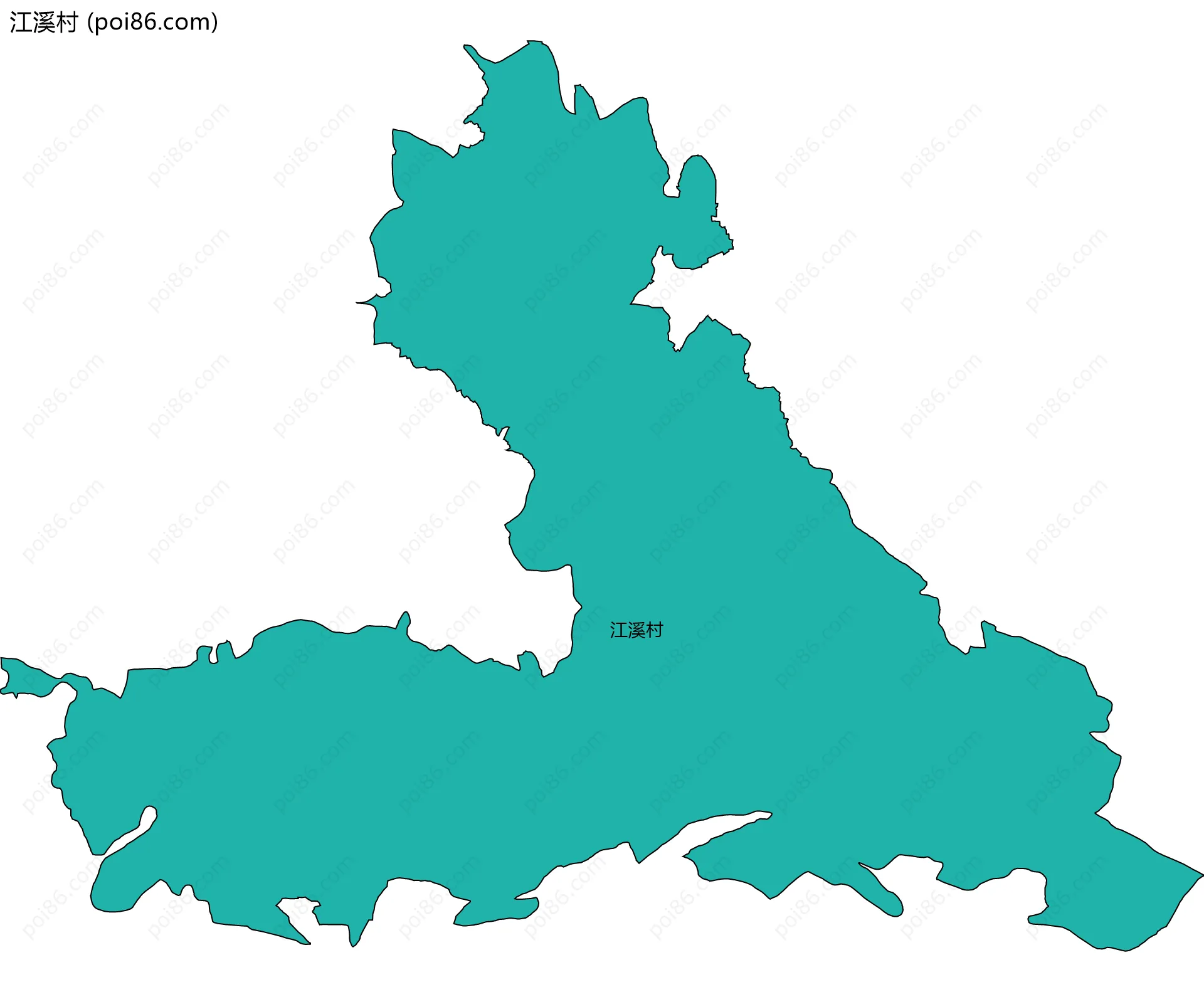 江溪村边界地图