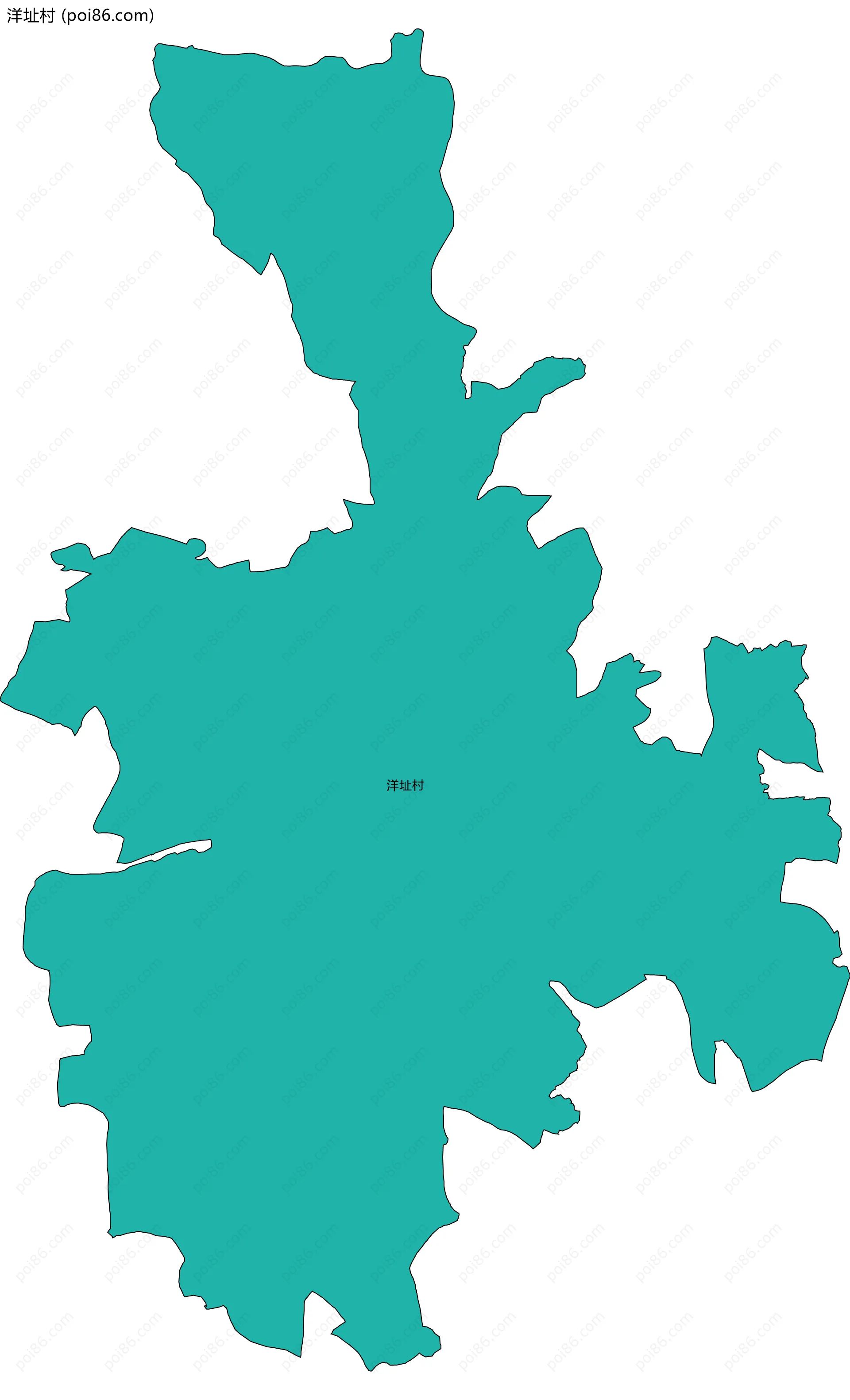 洋址村边界地图