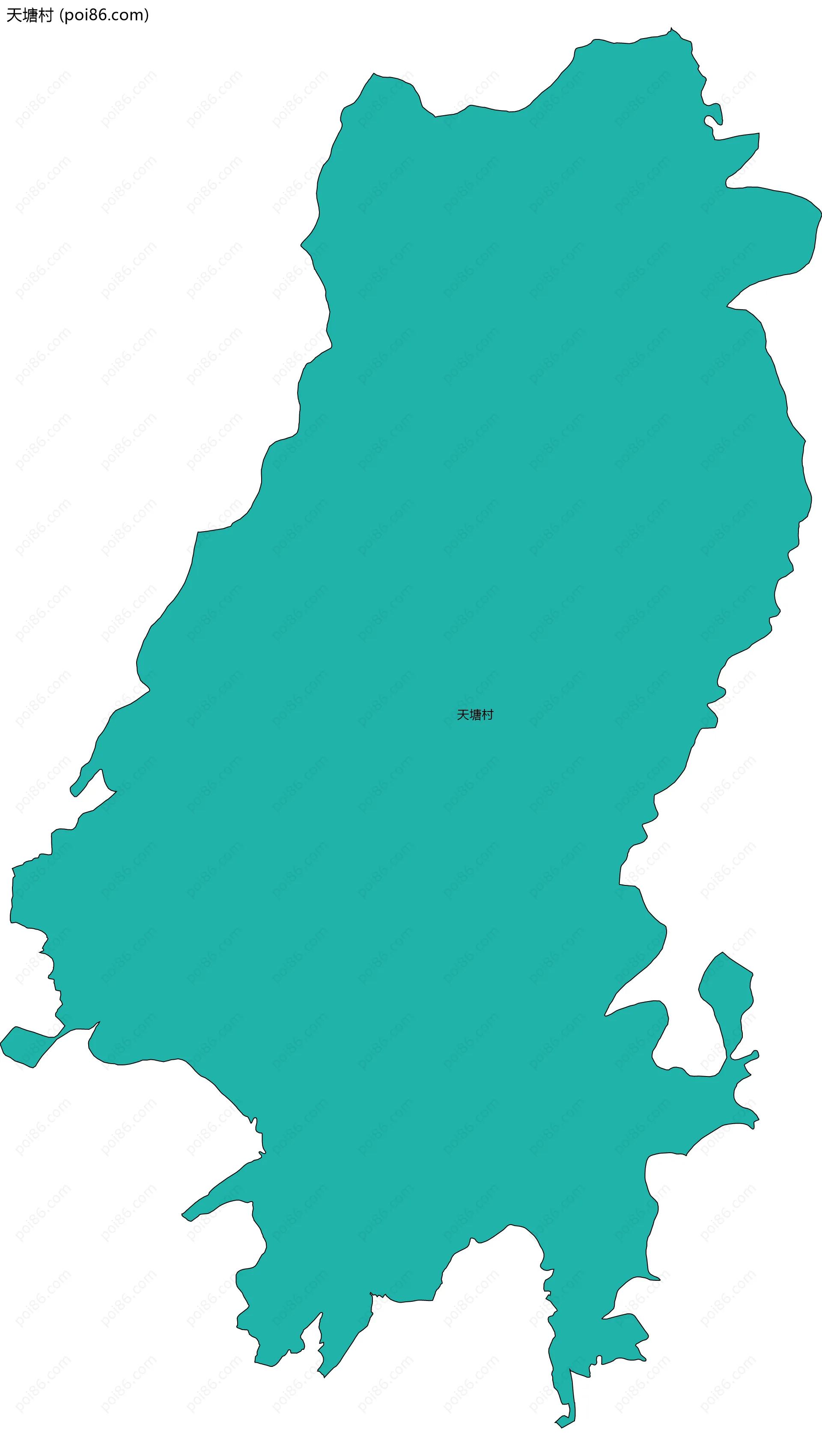 天塘村边界地图