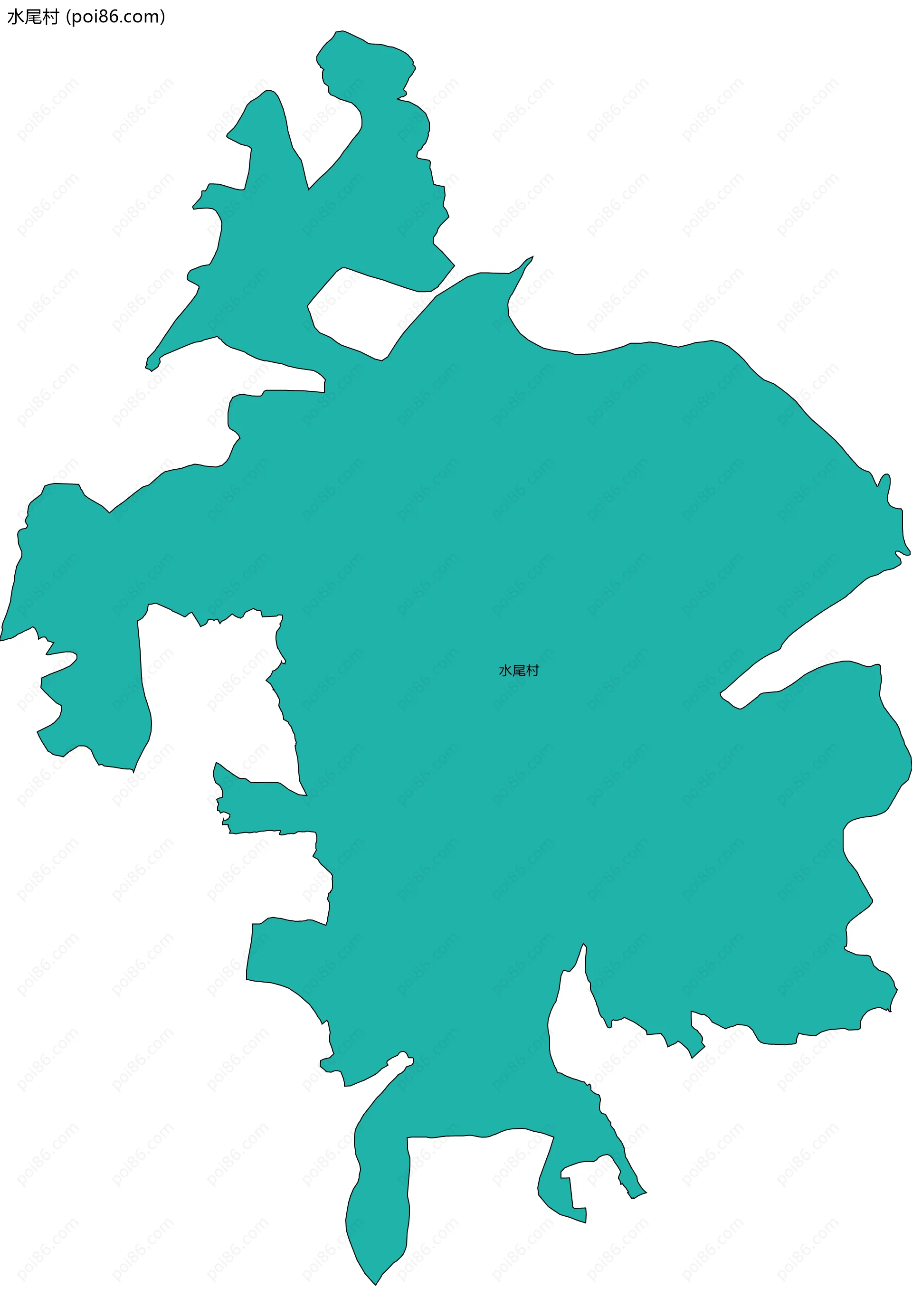 水尾村边界地图