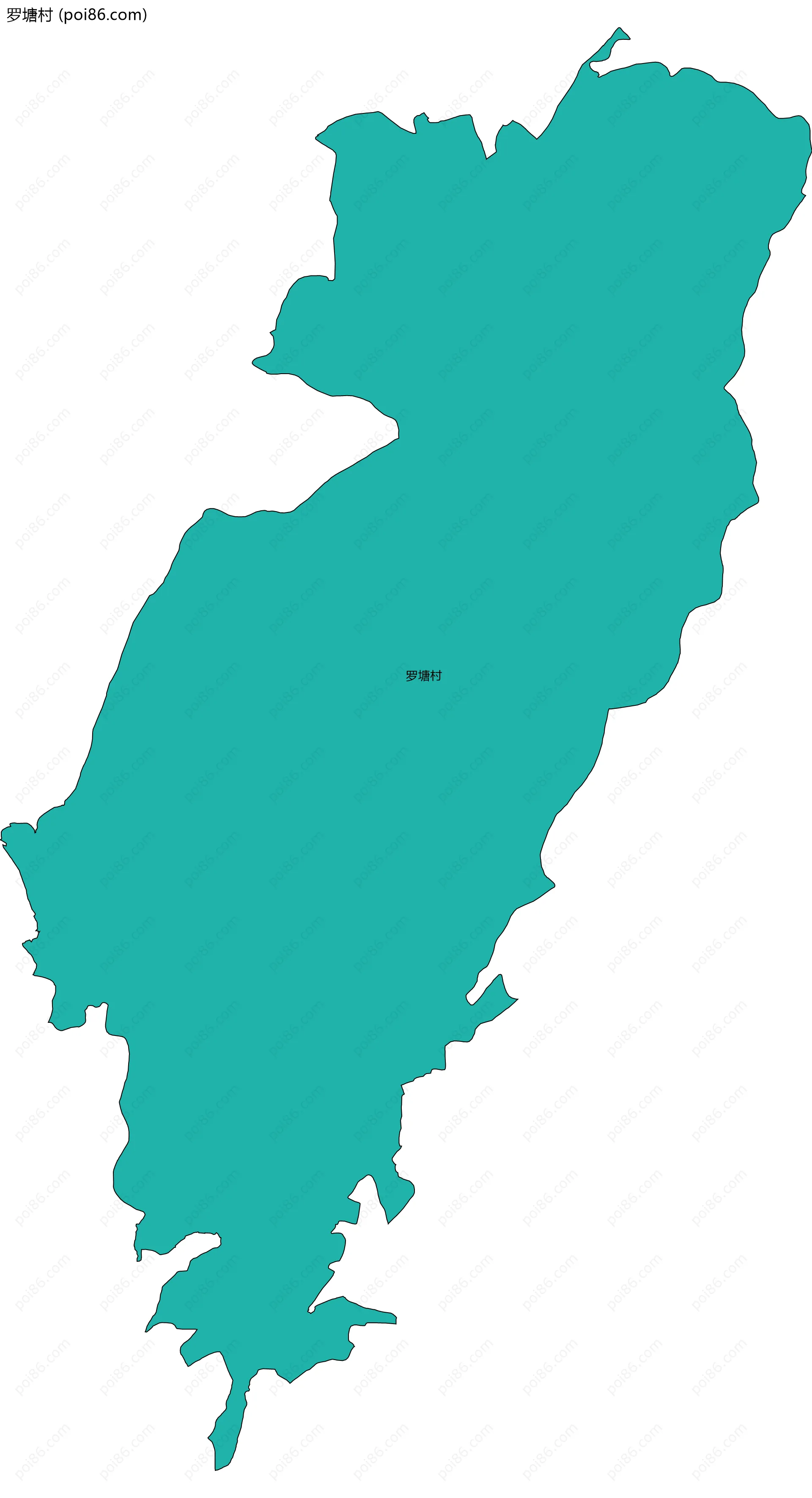 罗塘村边界地图