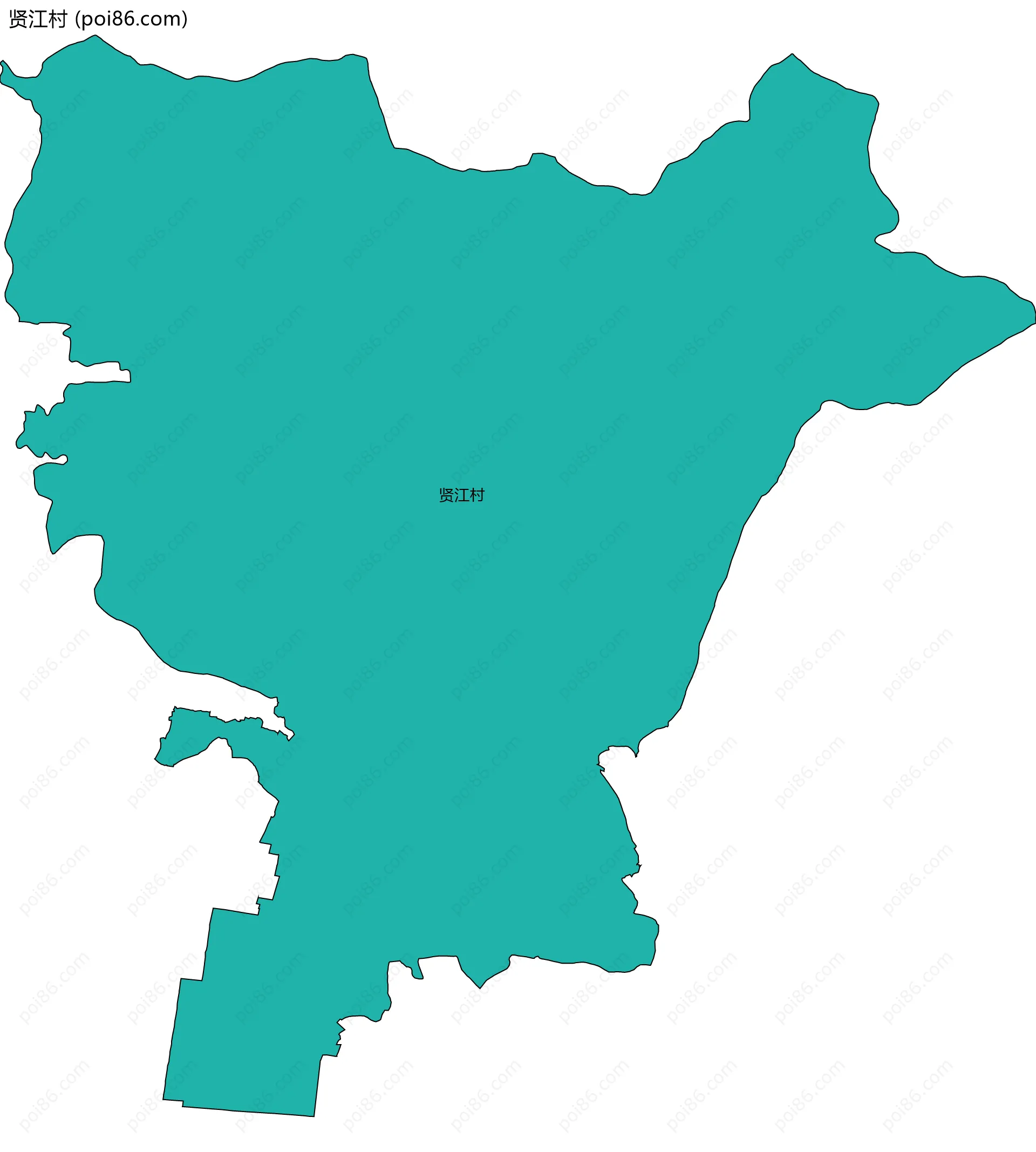贤江村边界地图
