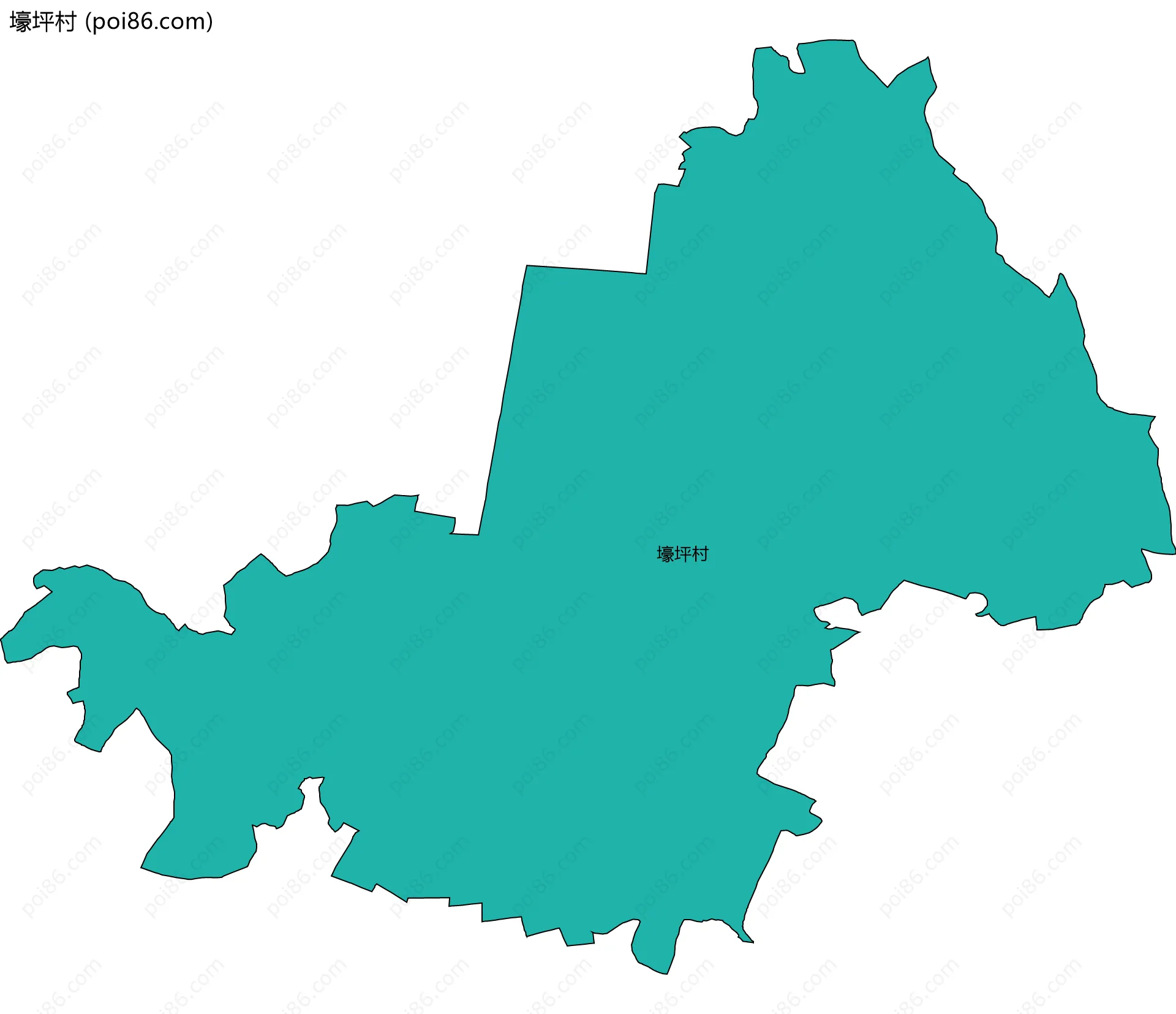 壕坪村边界地图