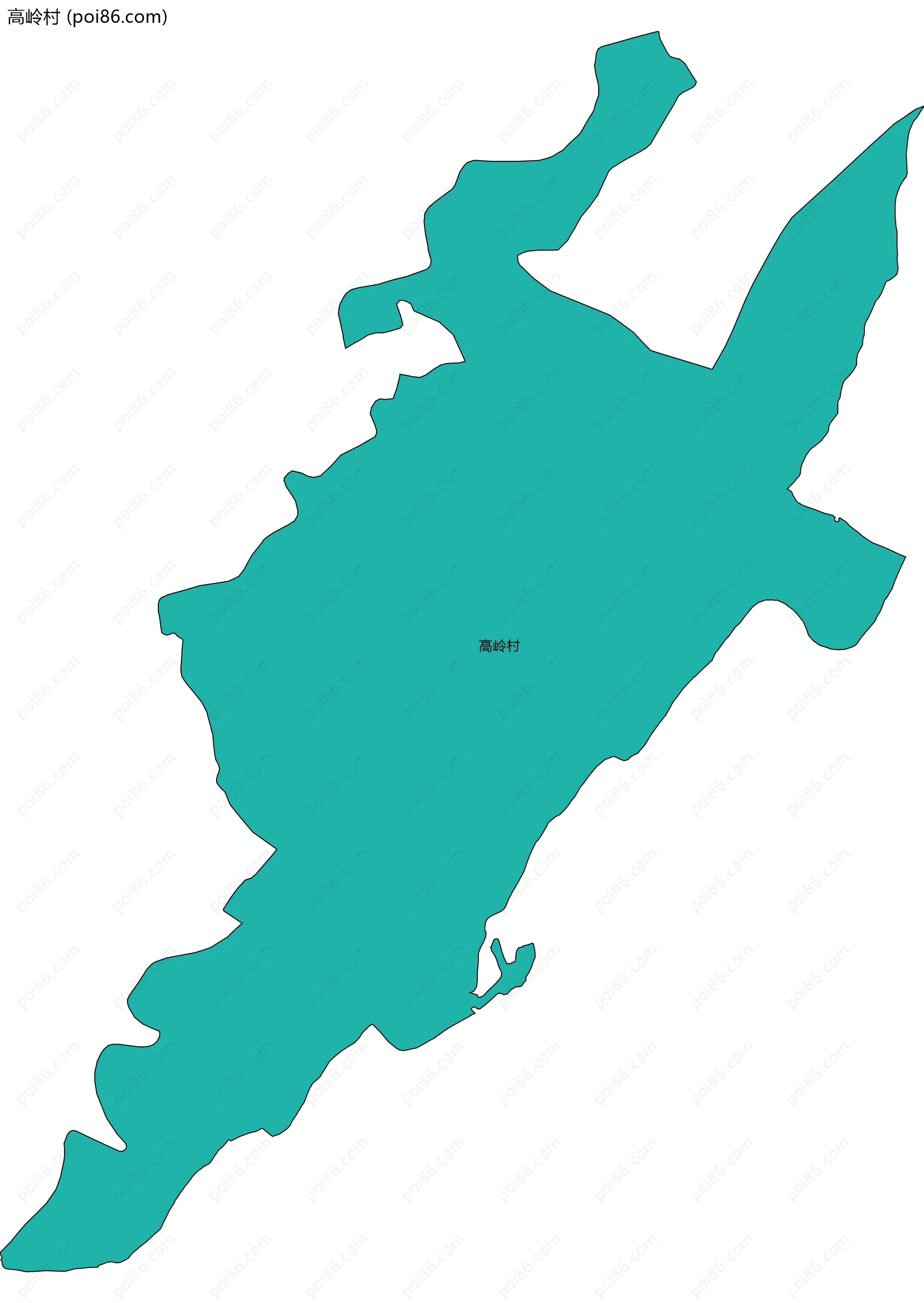 高岭村边界地图