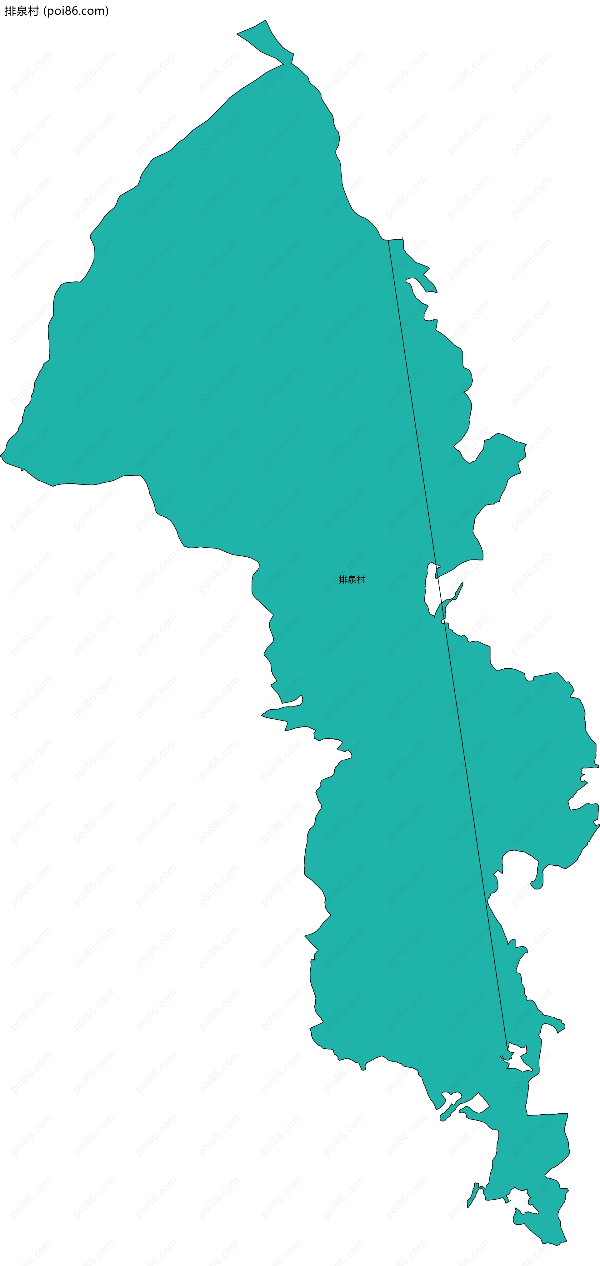 排泉村边界地图