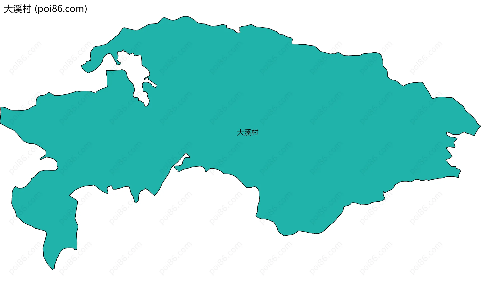 大溪村边界地图