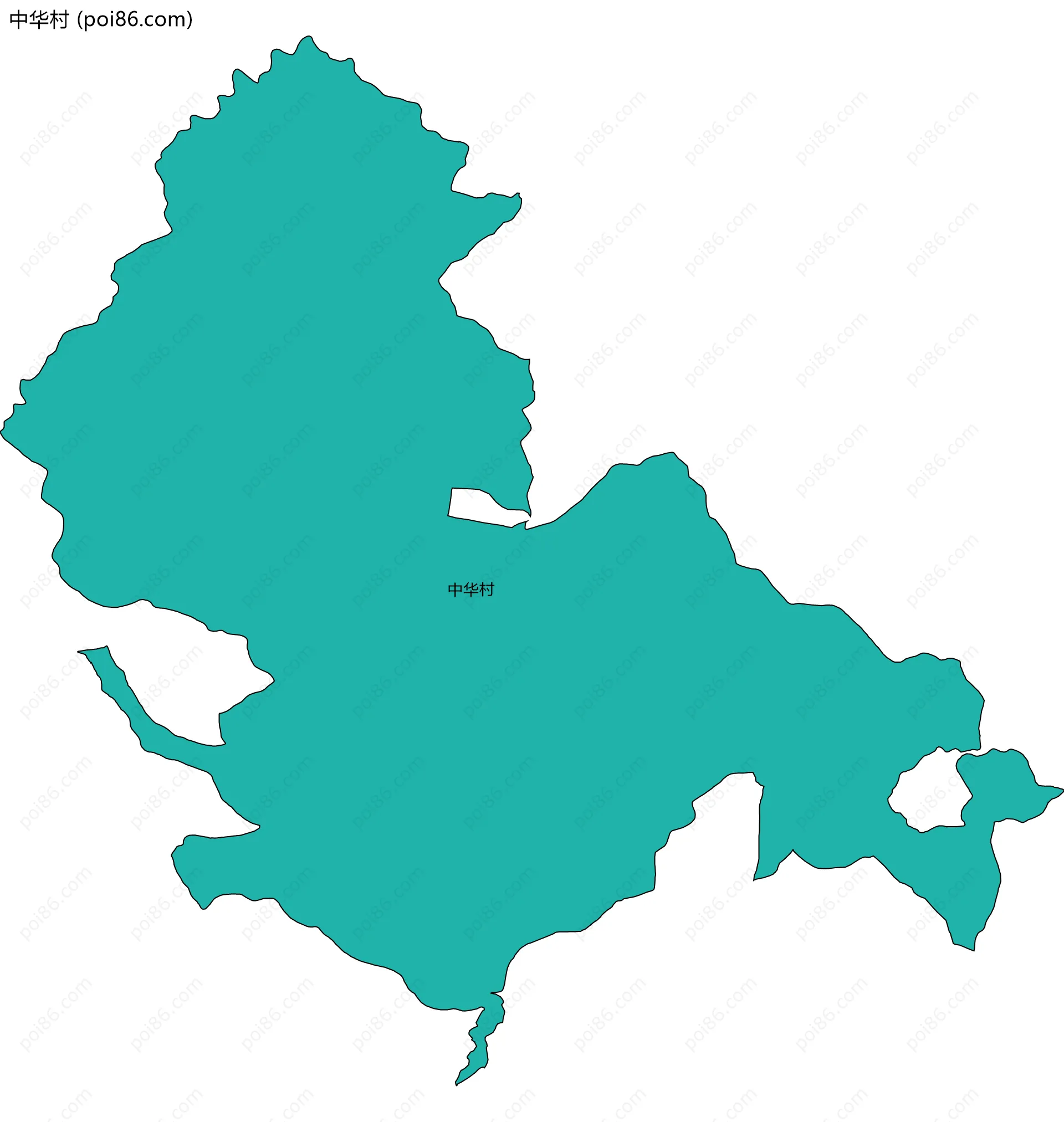 中华村边界地图