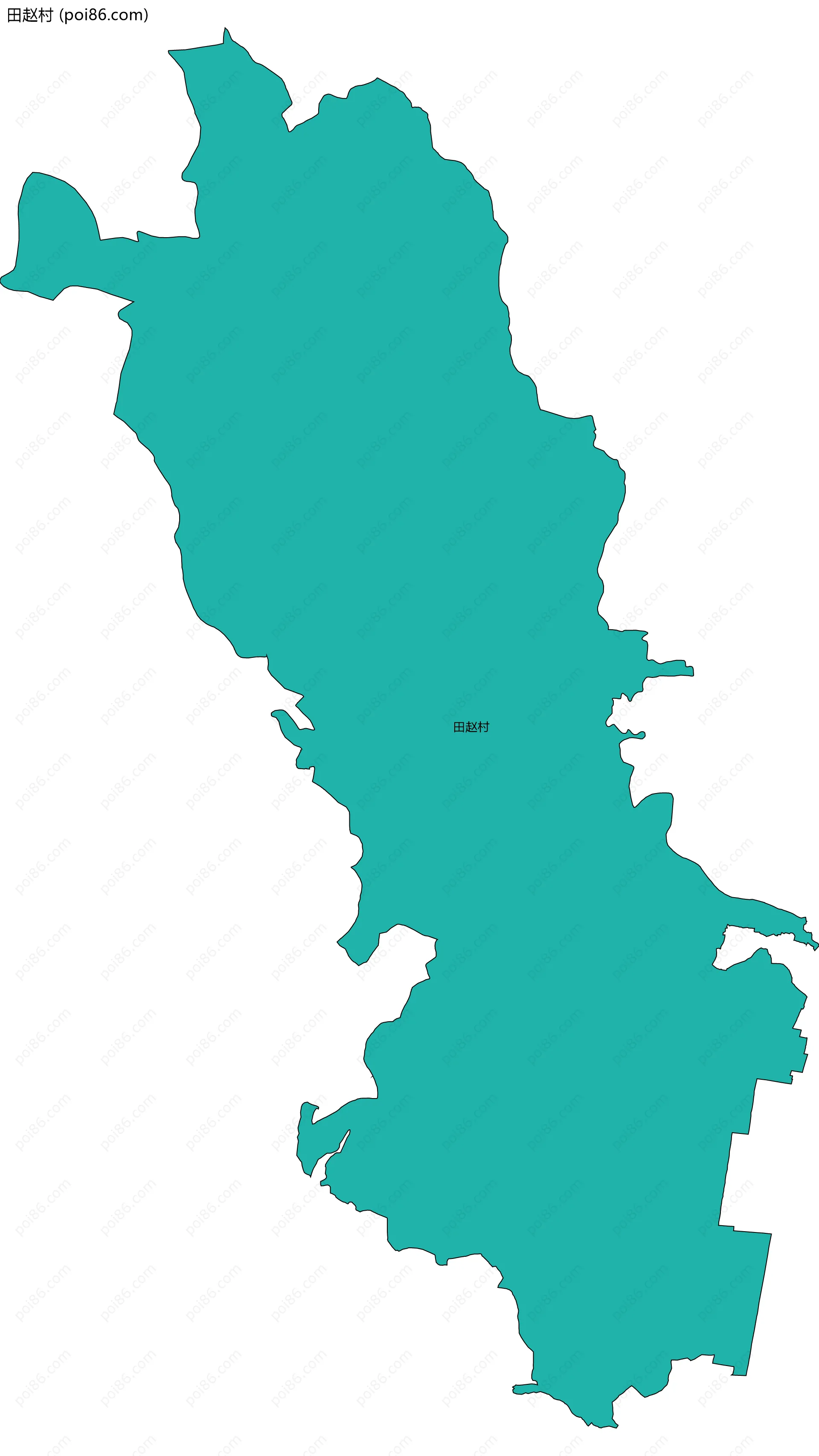 田赵村边界地图